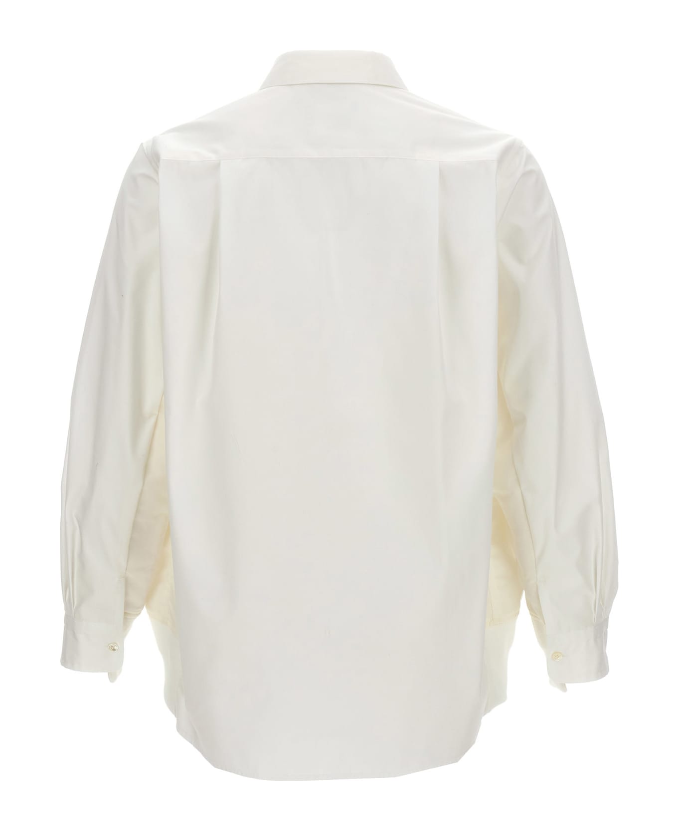 Sacai Nylon Insert Shirt - White