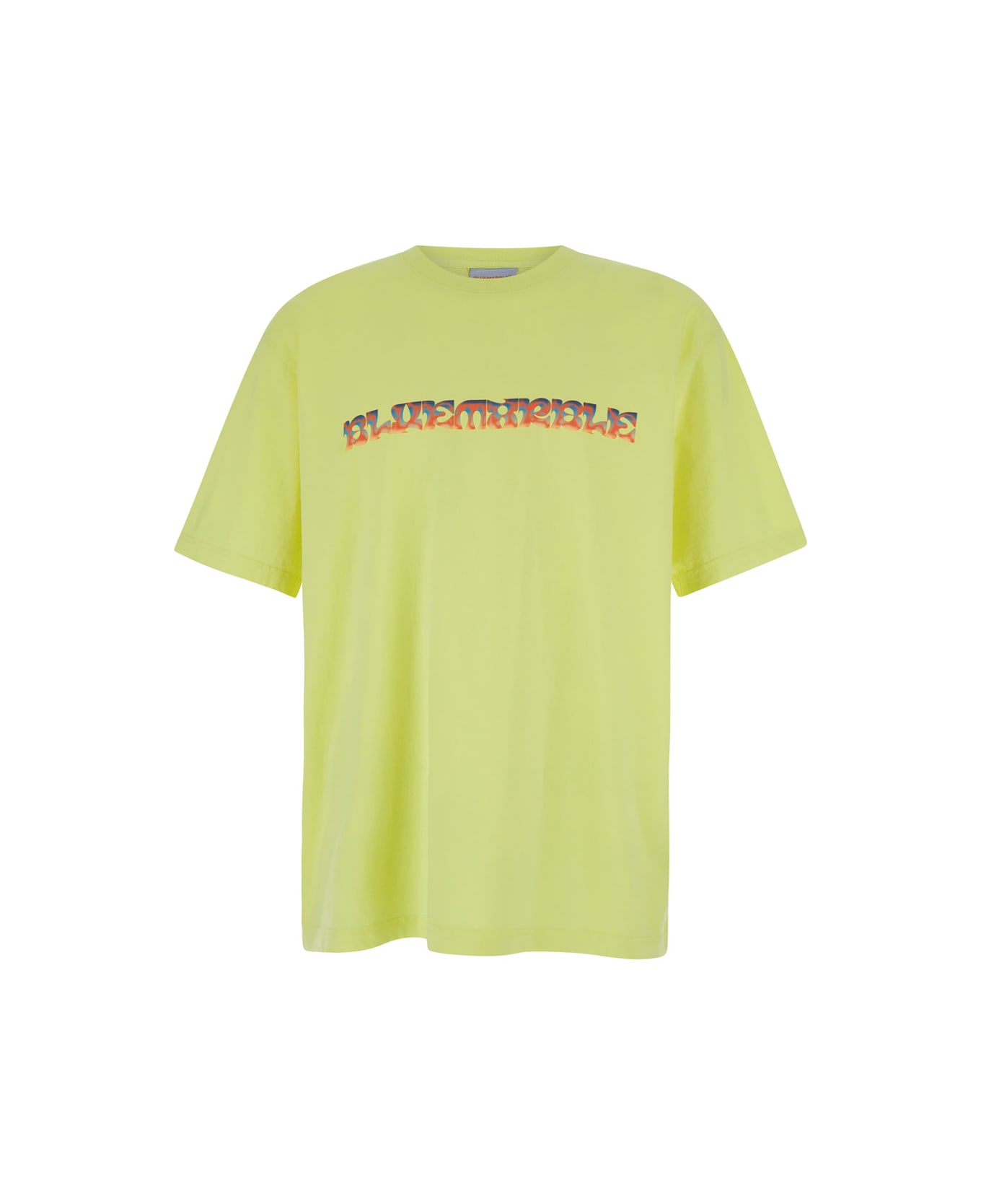 Bluemarble Trippy Leaves Print T-shirt - Yellow