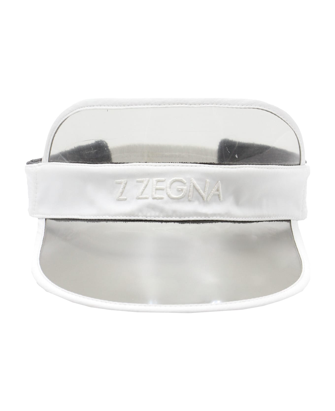 Zegna Logo Visor - White
