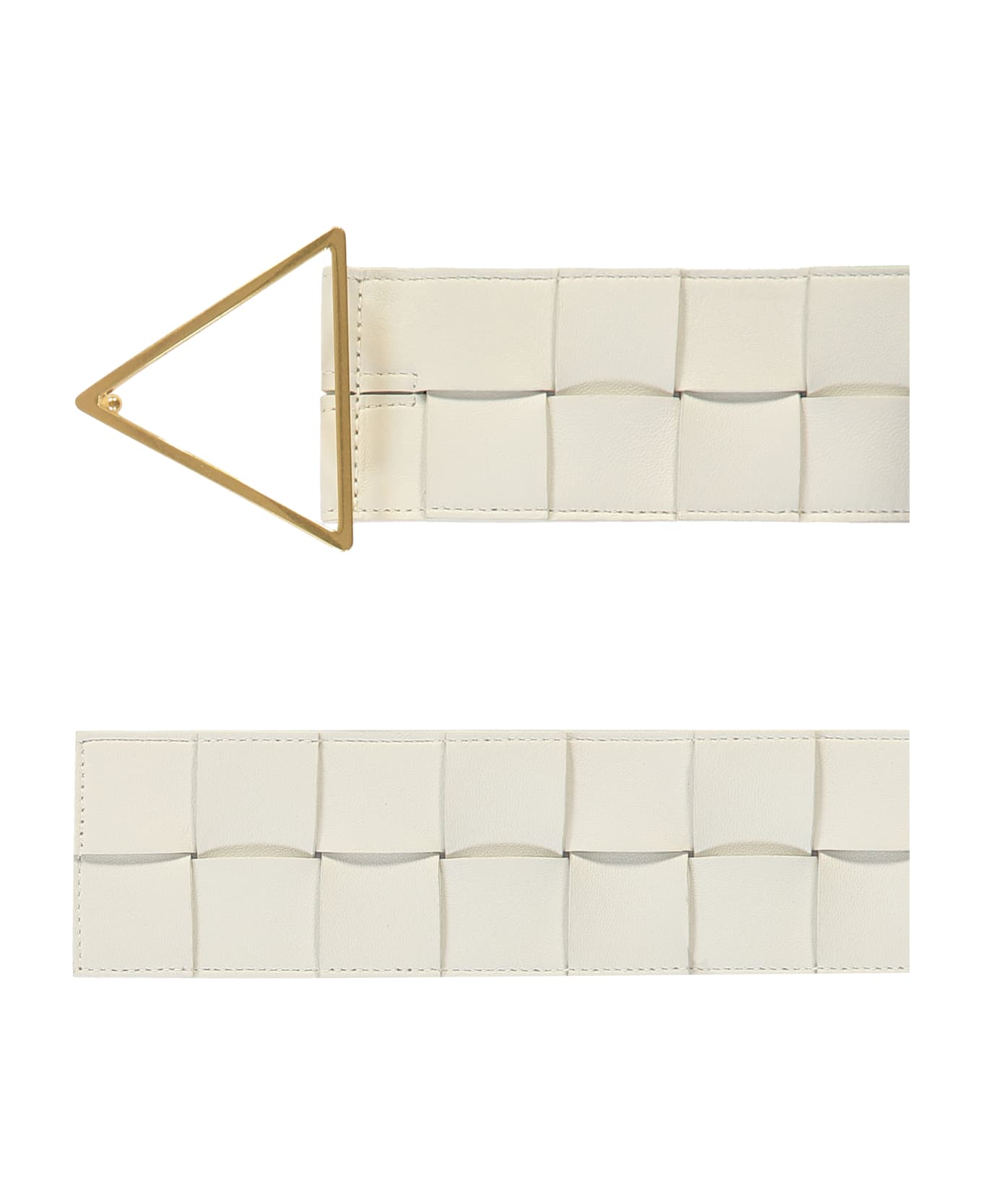 Bottega Veneta Leather Belt - White
