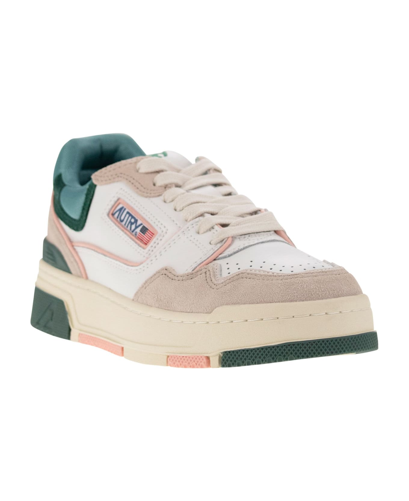 Autry Rookie Clc Low Sneakers - White/green/pink