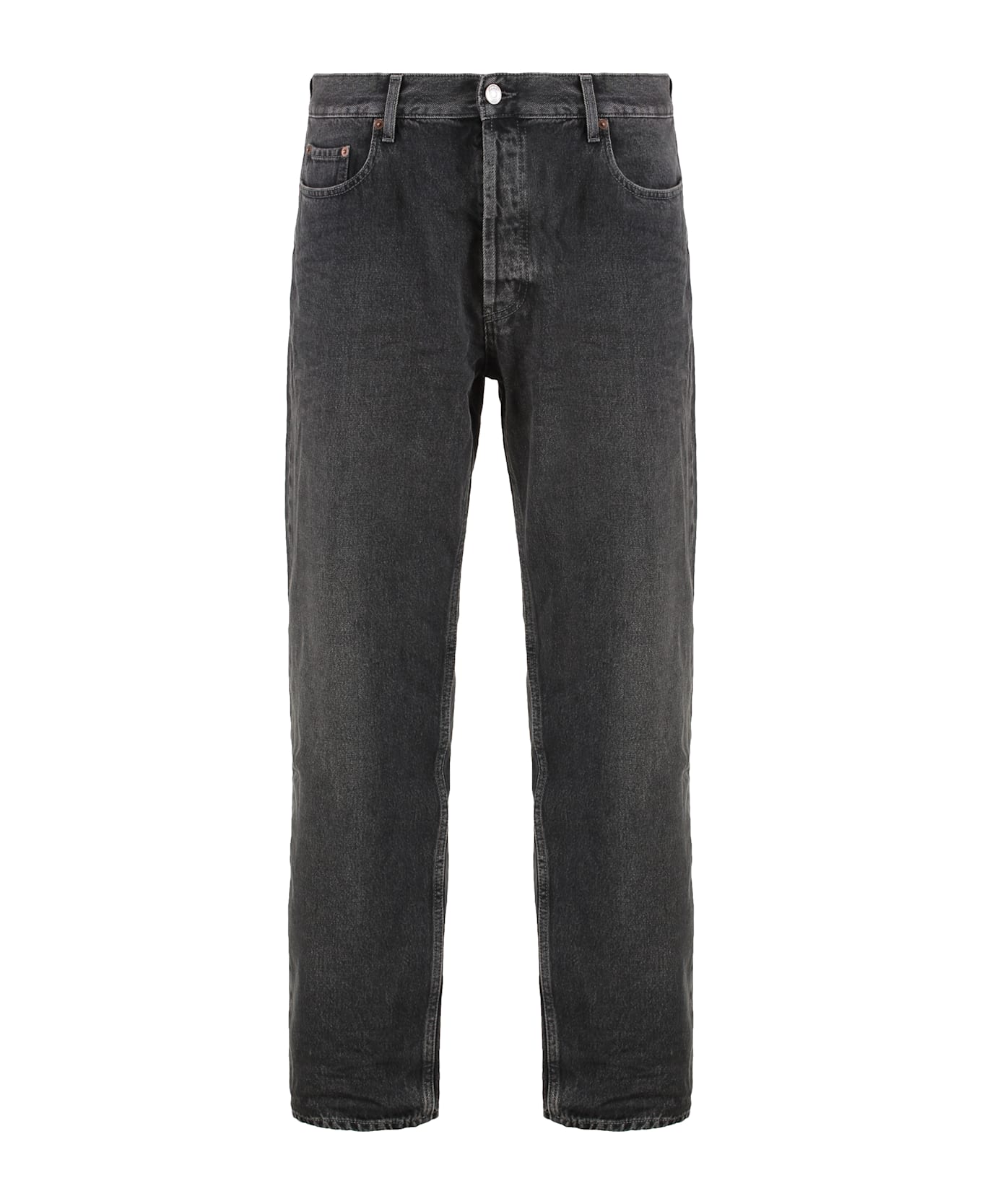 Saint Laurent Mick Straight Leg Jeans - BLACK