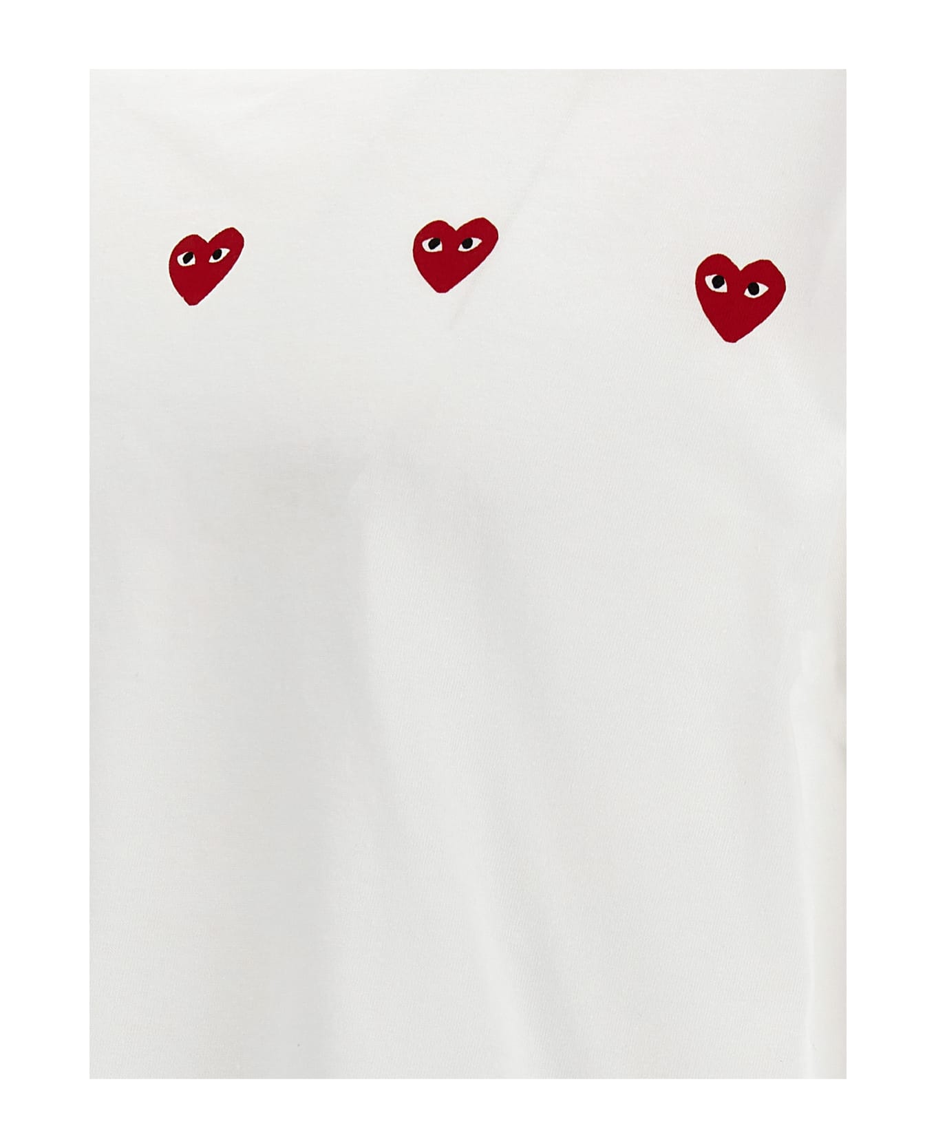 Comme des Garçons Play 'multi Heart' T-shirt - White