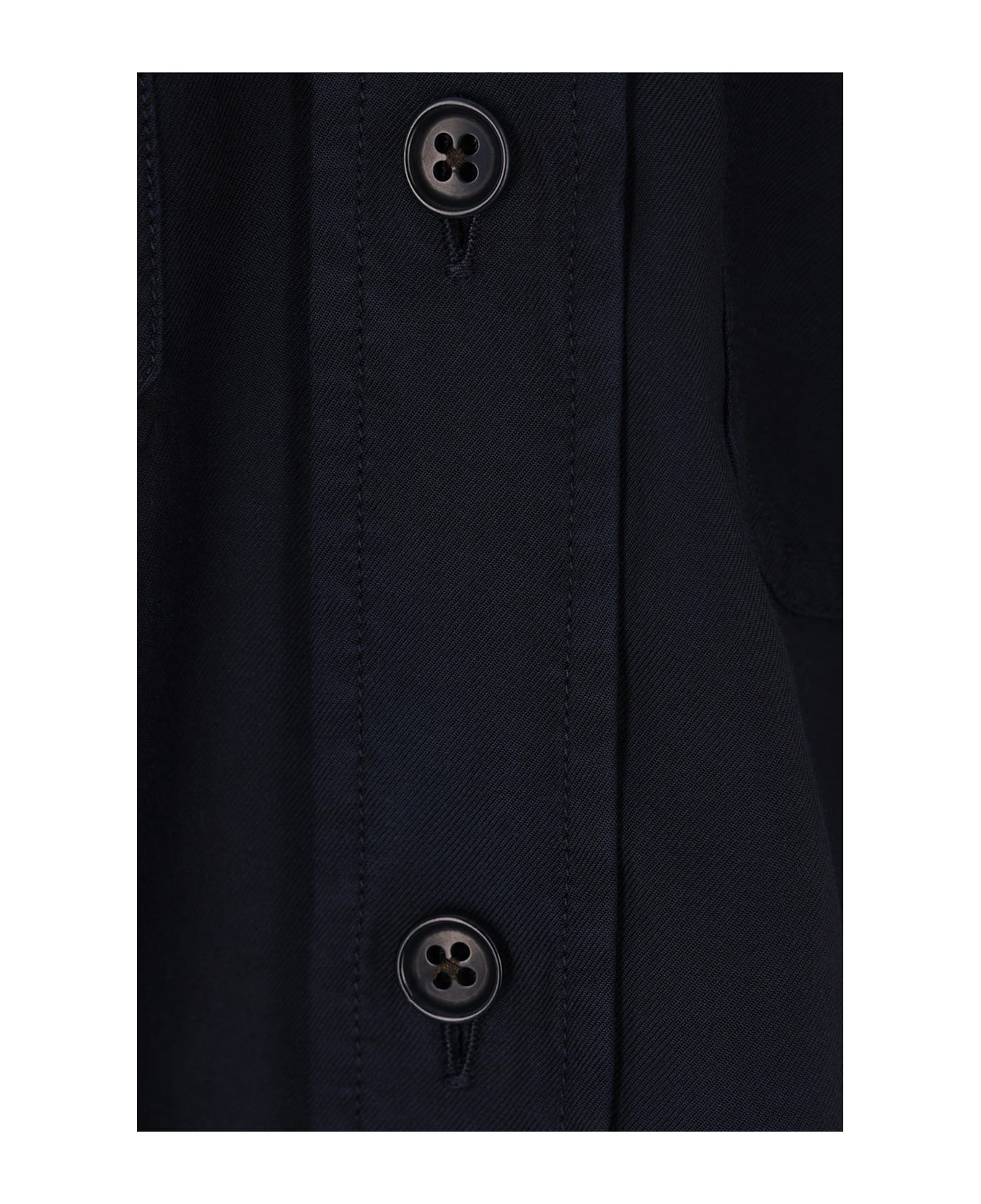 Tom Ford Cotton Blend Military Shirt - Blu
