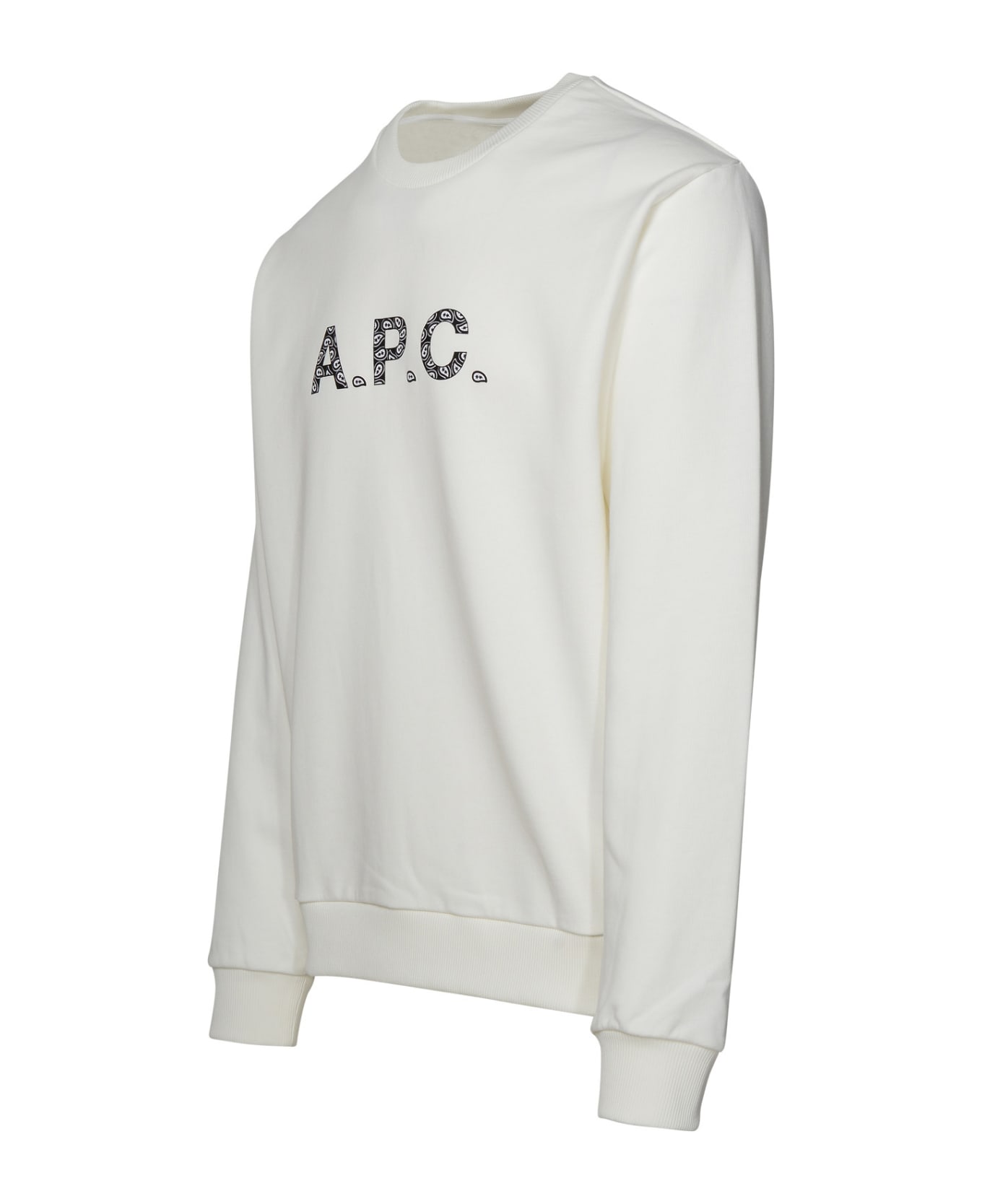 A.P.C. White Cotton Sweatshirt - White