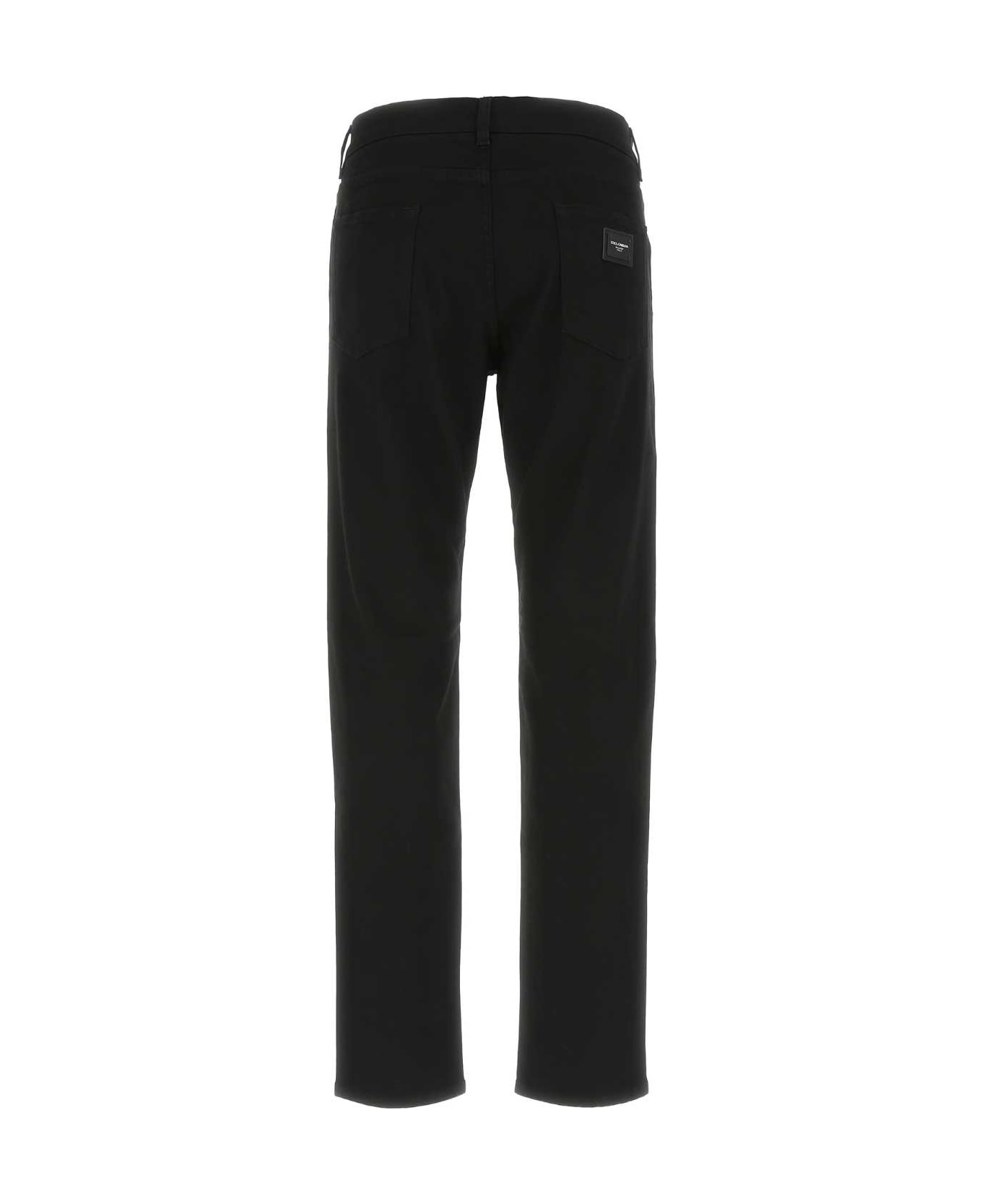 Dolce & Gabbana Black Stretch Cotton Pant - S9001 ボトムス