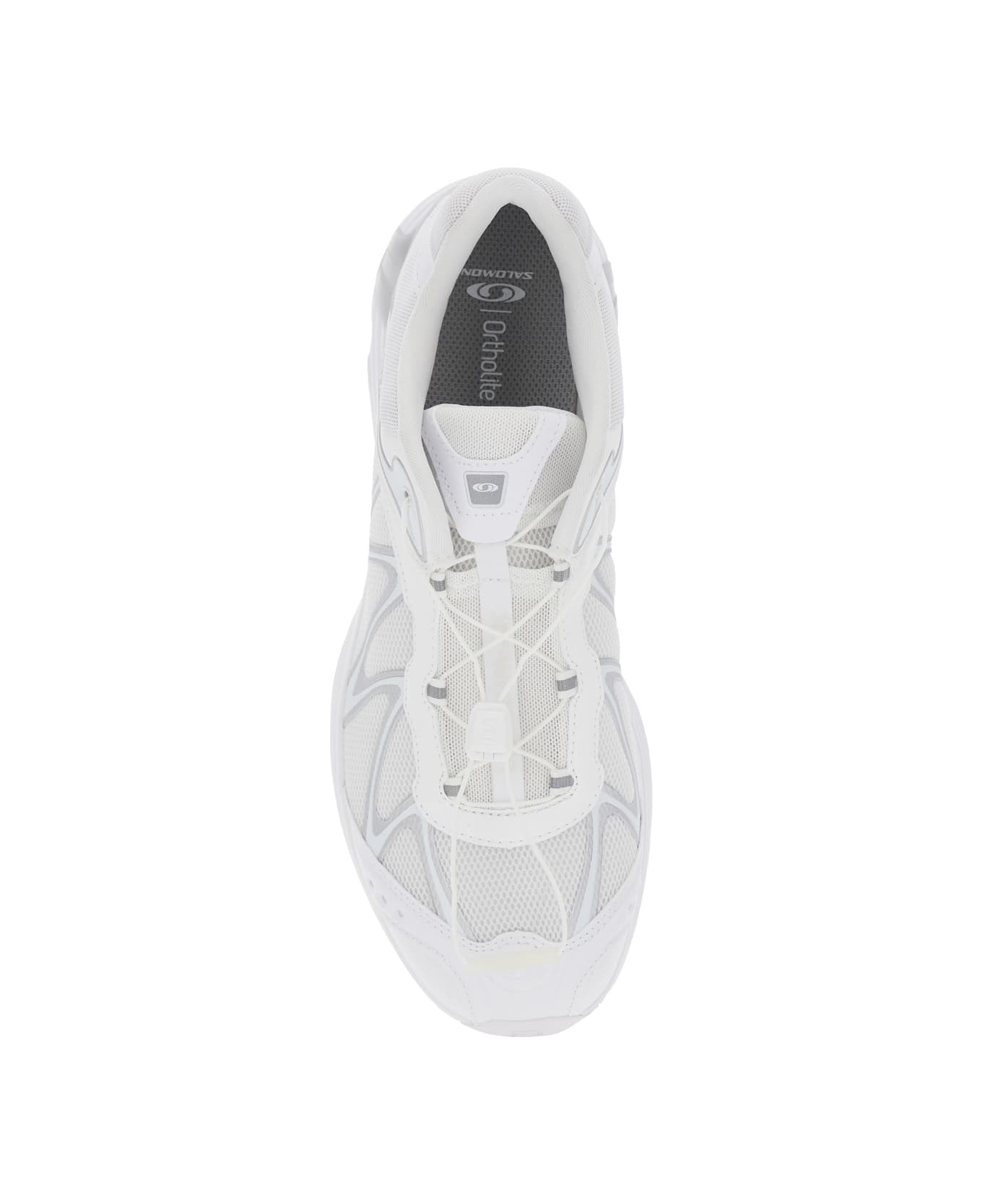 Salomon 'xt-whisper' White Sneakers With Printed Logo On The Side And Drawstring Closure In Fabric Unisex - White