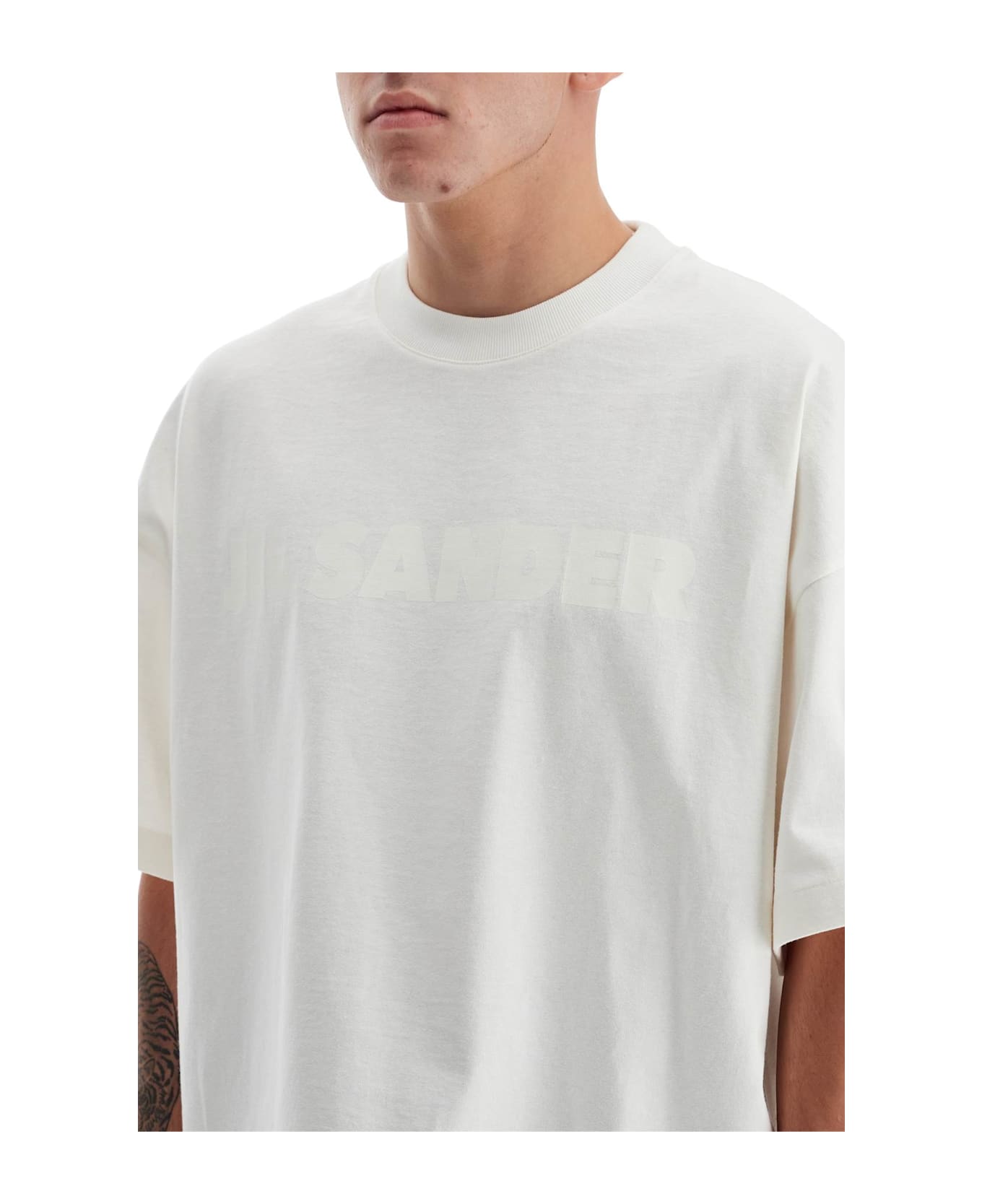 Jil Sander Logo Print T-shirt - Porcelain