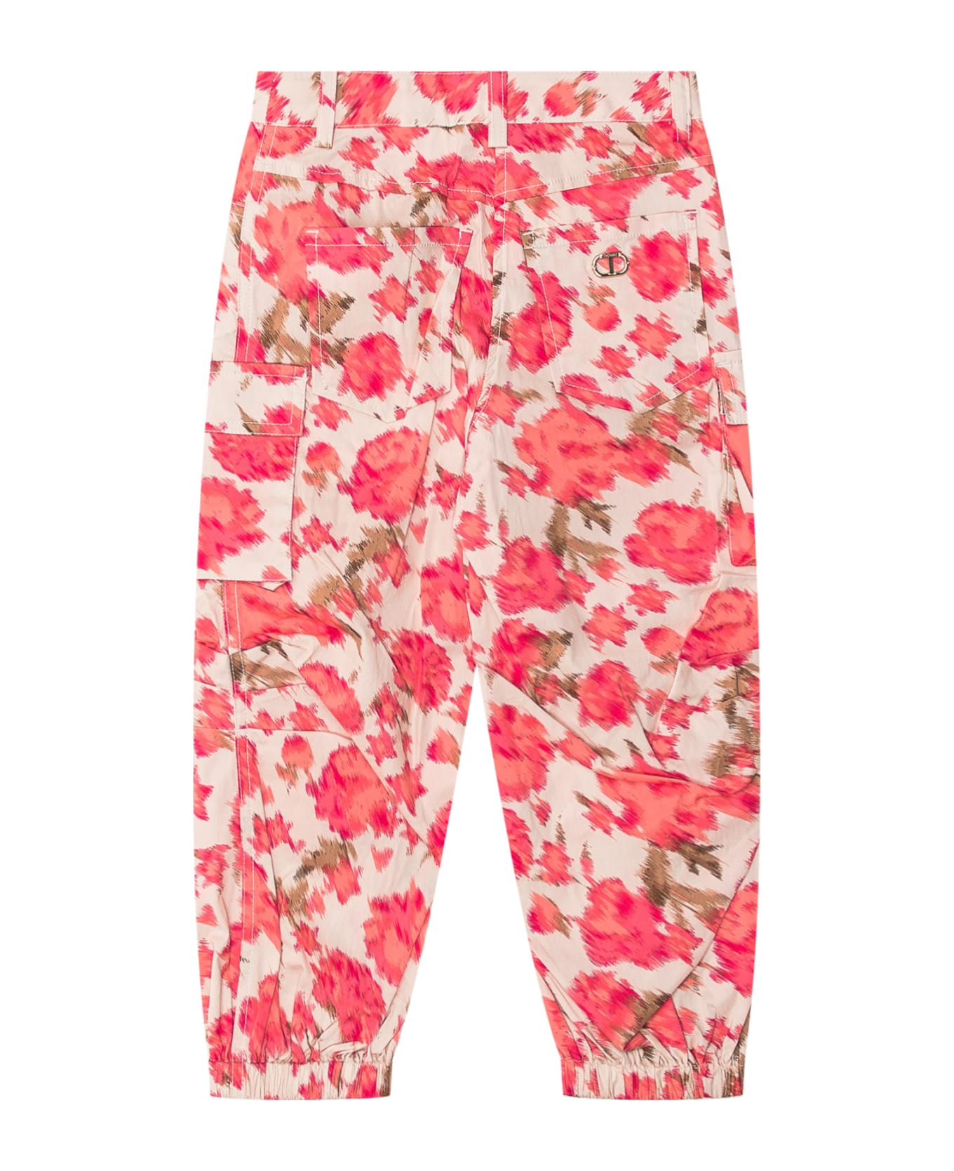 TwinSet Flowers Pants - FIORI CAMELIE ROSE