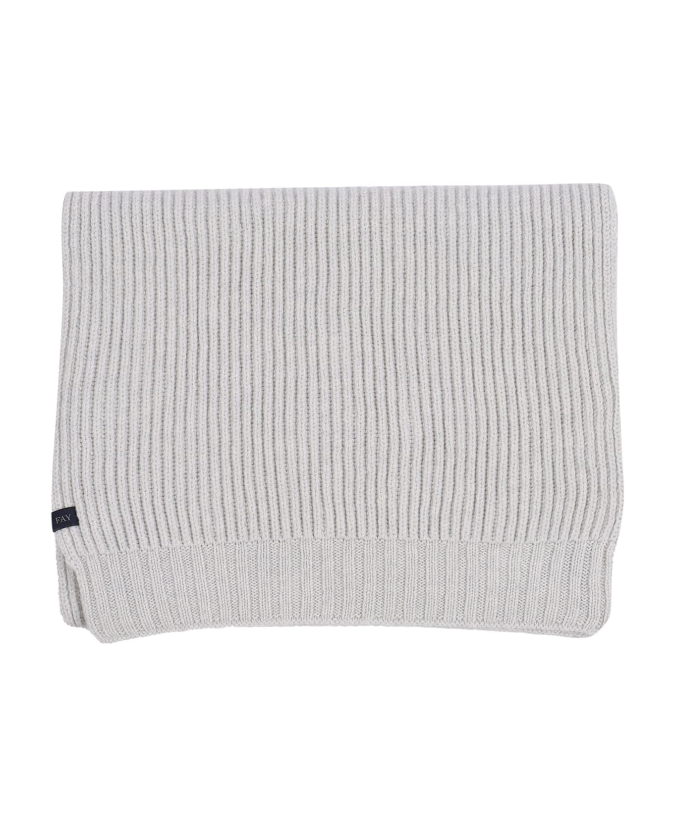 Fay Ribbed Scarf - GREY