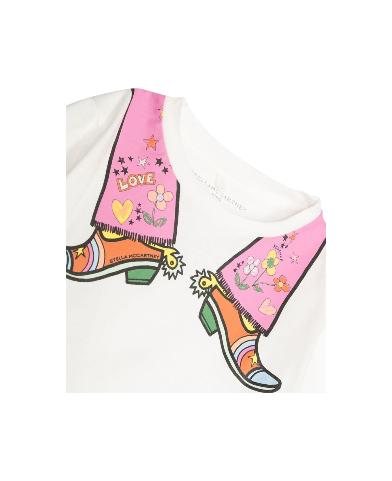 Stella McCartney T-shirt Mc Butterflies - WHITE