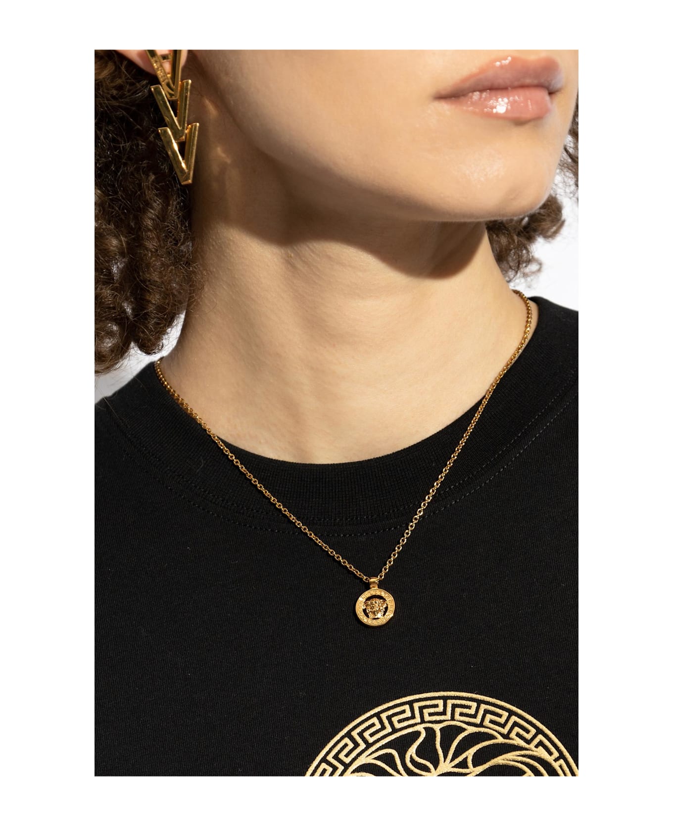 Versace Necklace With Charms - Versace Gold
