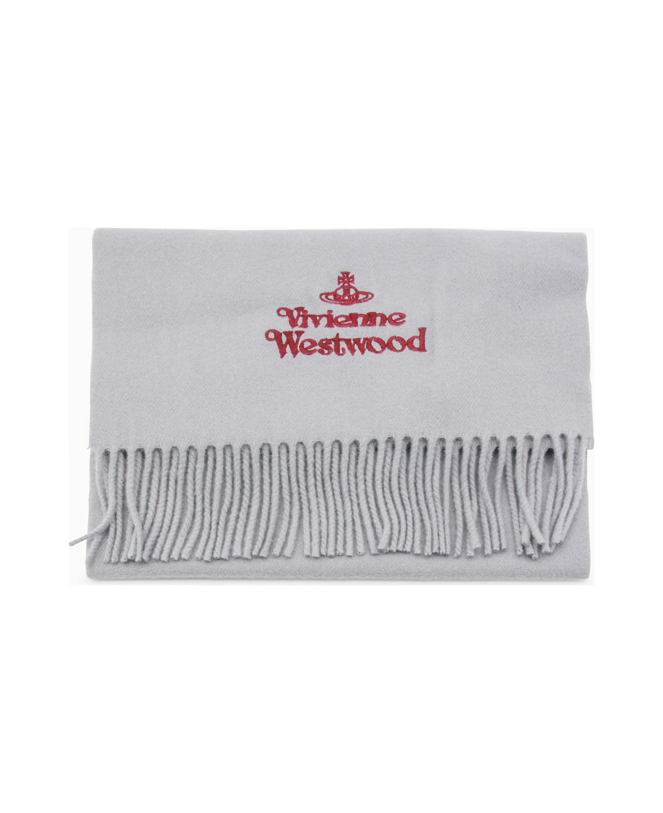 Vivienne Westwood Grey Woool Scarf - Grey