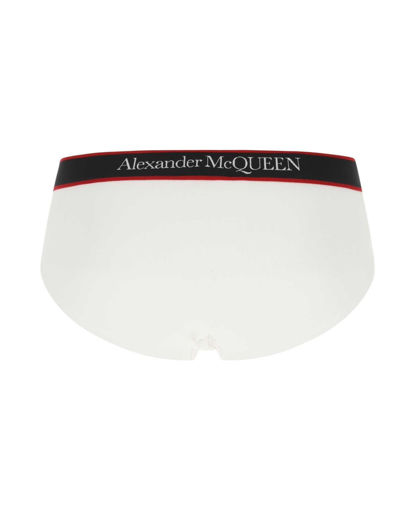 Alexander McQueen White Stretch Cotton Slip - 9074 ショーツ