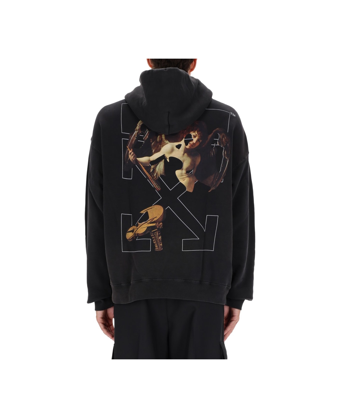 Off-White Sweatshirt With Logo - BLACK