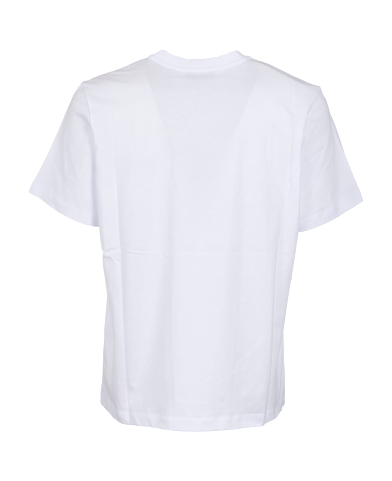 MSGM Logo Detail Round Neck T-shirt - Optical White シャツ