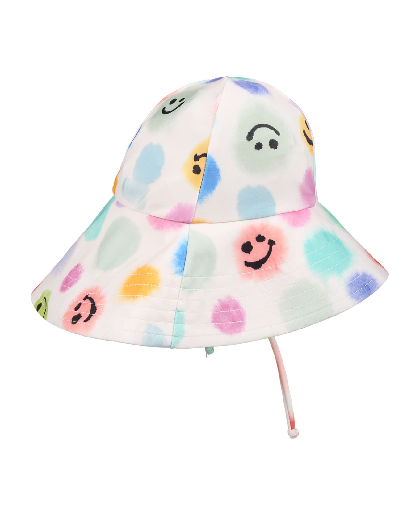 Molo White Cloche For Kids With Smiley - Multicolor アクセサリー＆ギフト