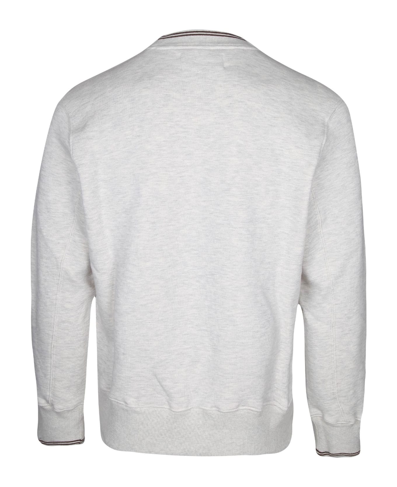 Autry Sweatshirt In Fleece Cotton With Logo - White フリース