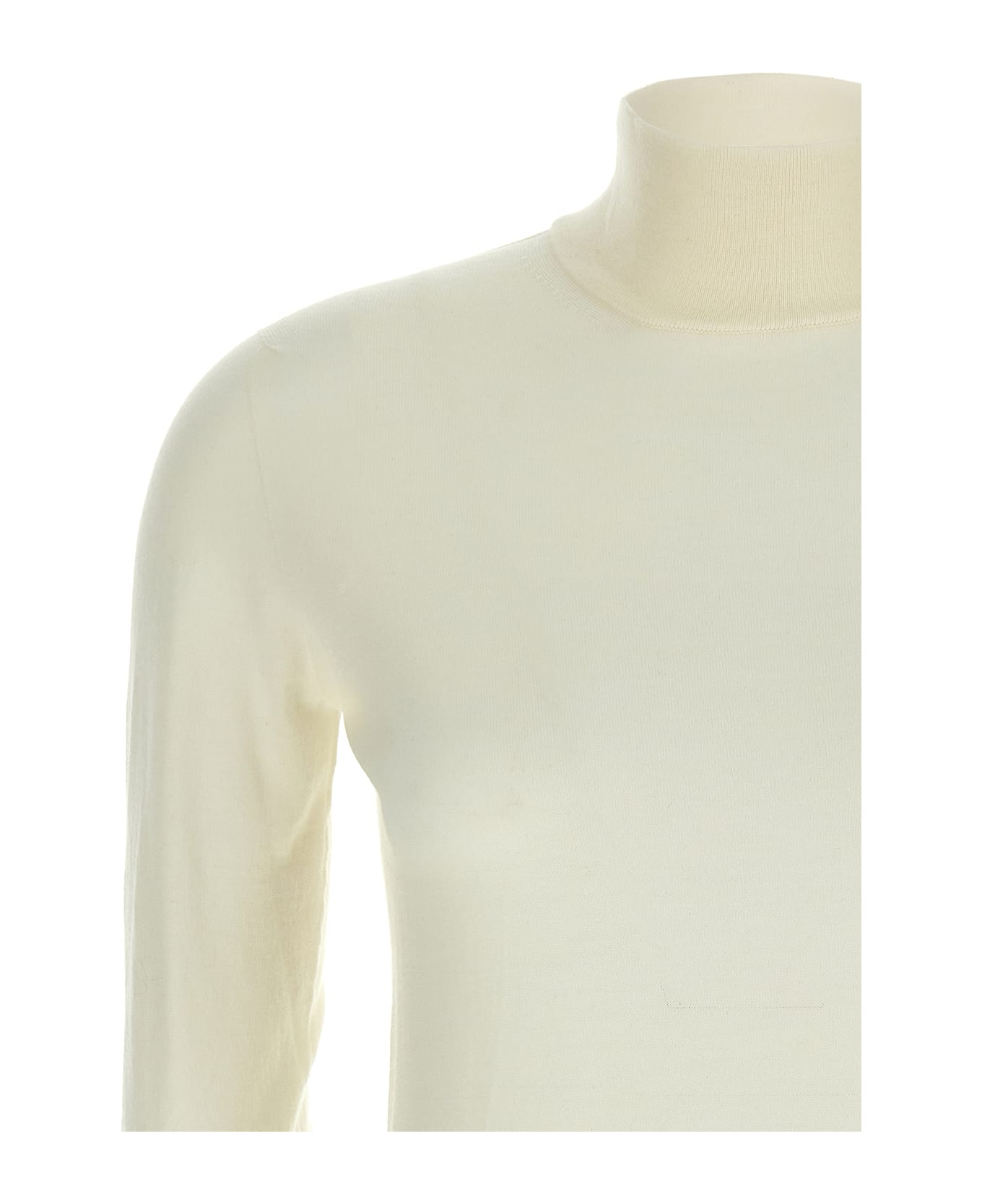 Max Mara 'cecina' Turtleneck Sweater - White