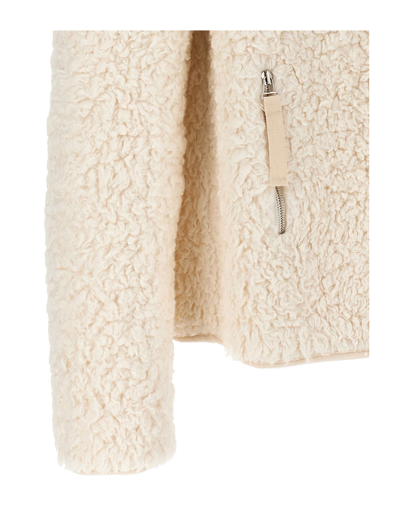 Jil Sander Faux Fur Jacket - White