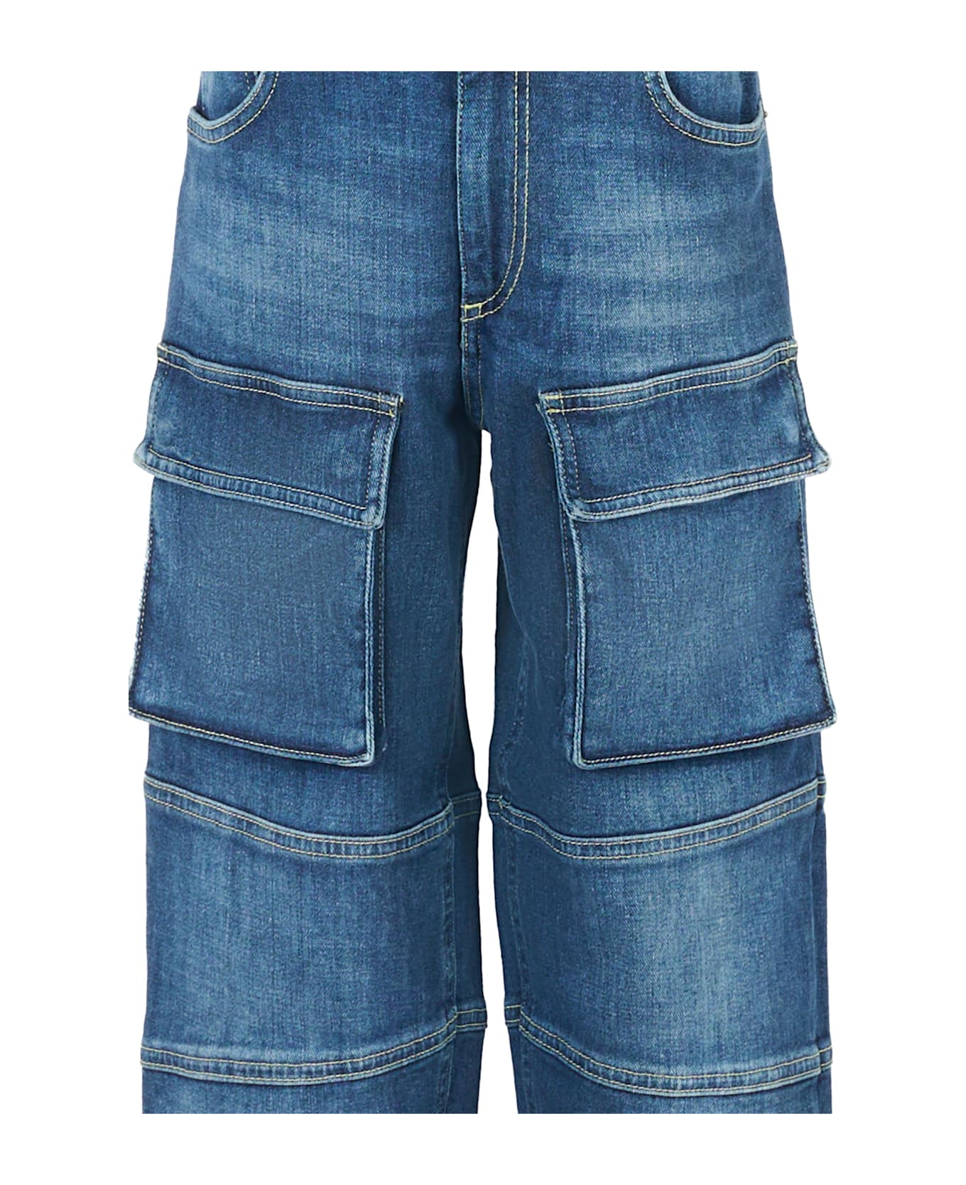 Dondup Blue Jeans For Boy With Logo - Denim