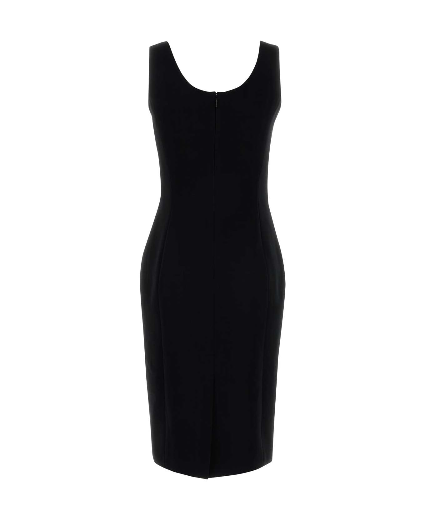 Versace Black Stretch Cady Dress - BLACK