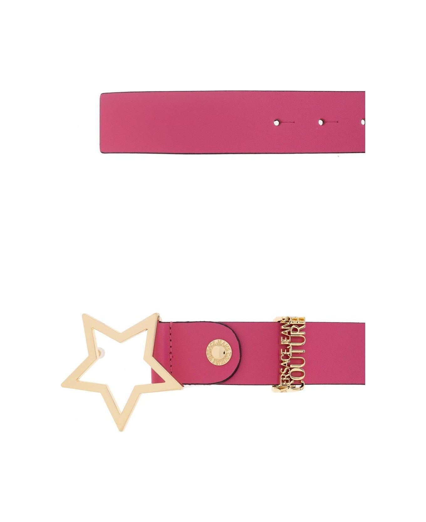 Versace Jeans Couture Logo Lettering Buckle Belt - Red