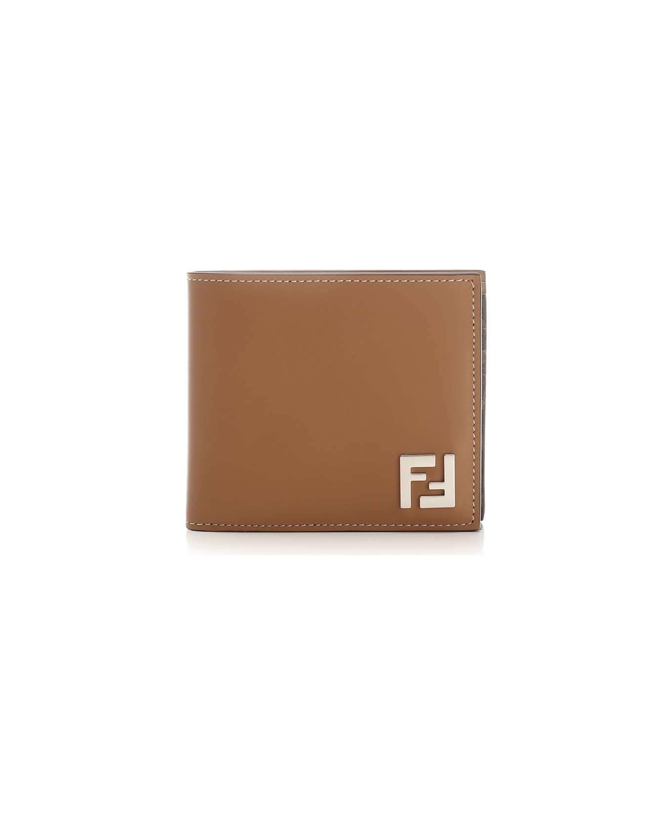 Fendi Ff Squared Bi-fold Wallet - Brown 財布