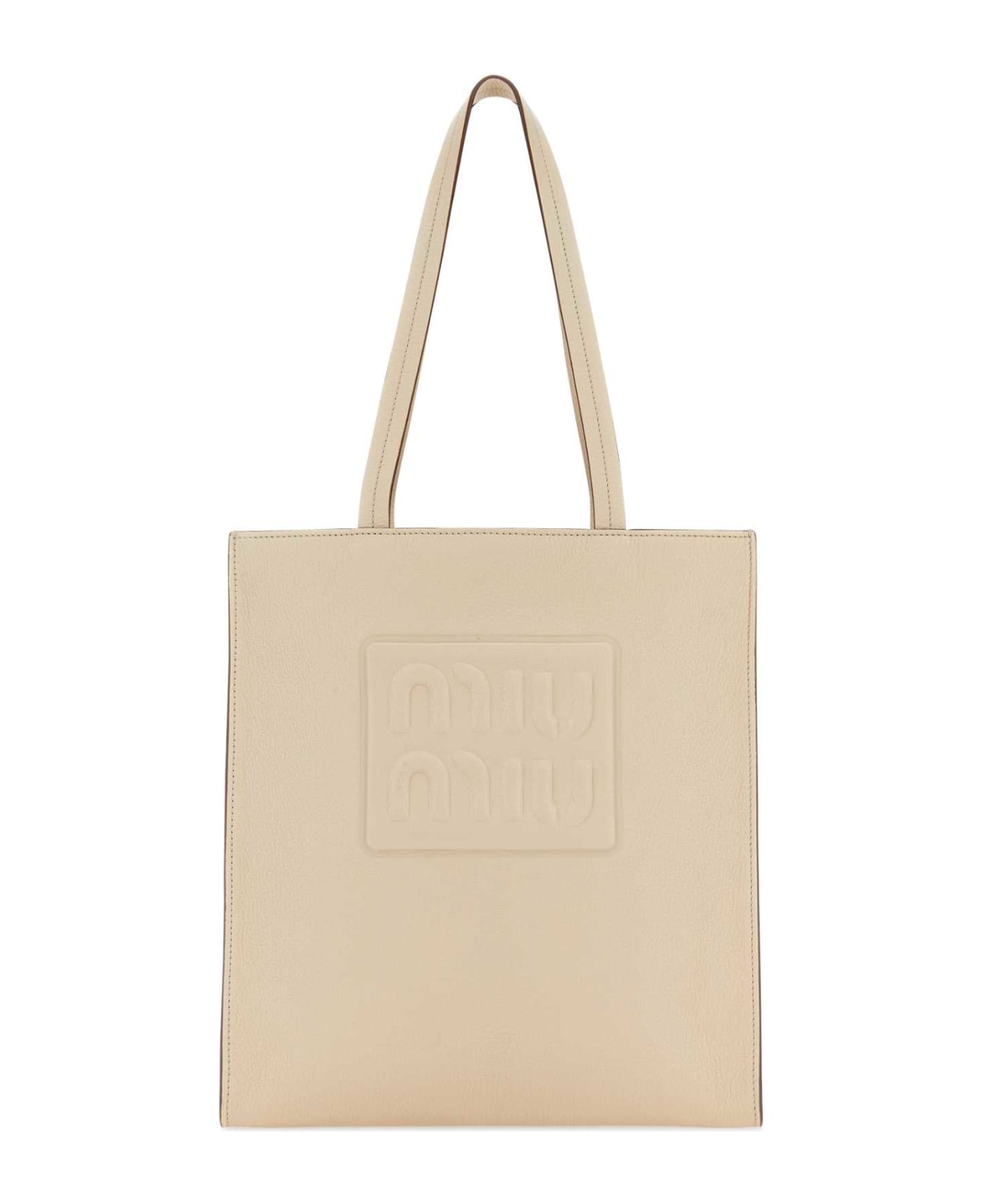 Miu Miu Sand Leather Shopping Bag - LINO