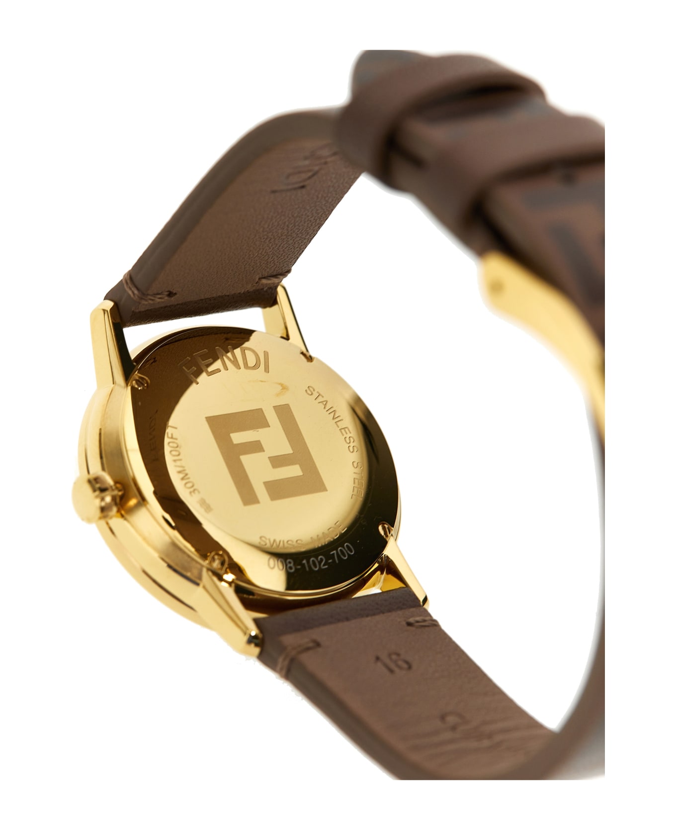 Fendi Brown 'ff' Watch - Brow, gold