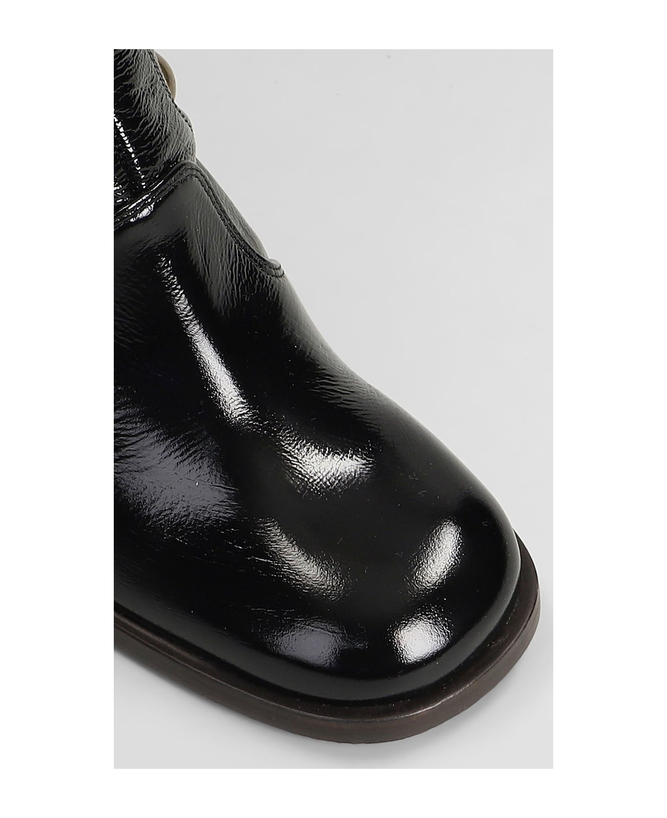 Chie Mihara Nuzai-p High Heels Ankle Boots In Black Leather - black