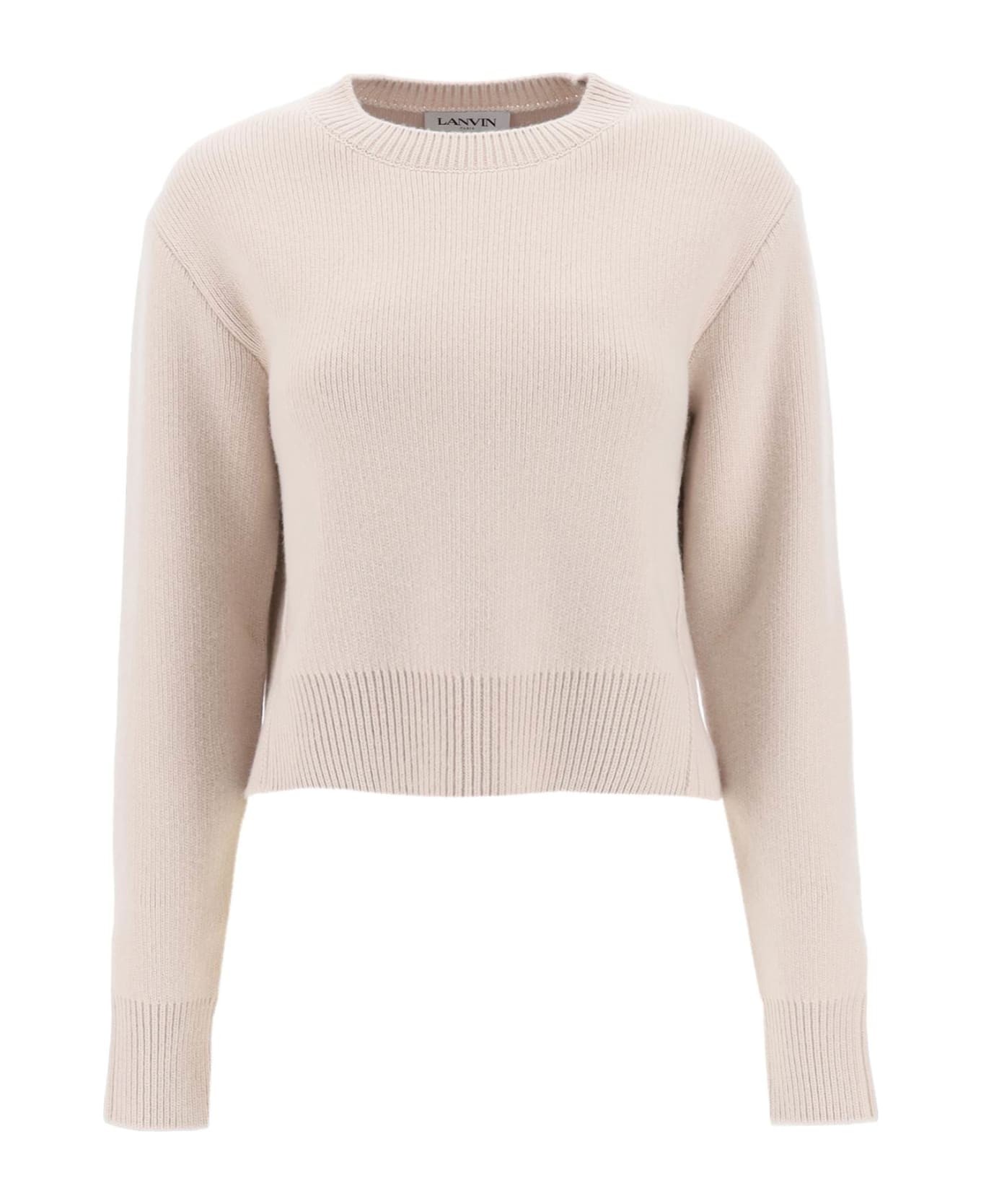Lanvin Cropped Wool And Cashmere Sweater - PAPER (Beige) ニットウェア