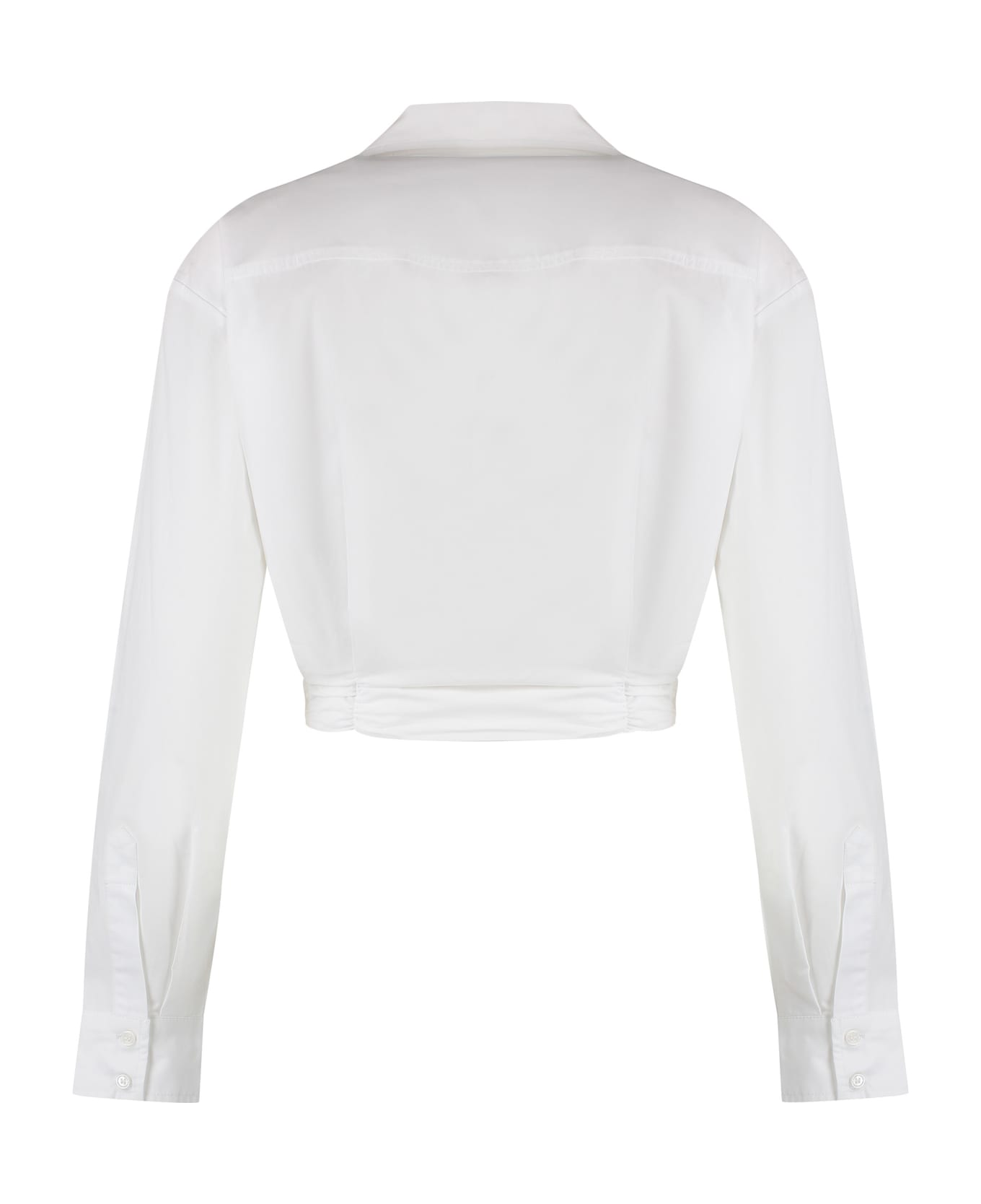 Pinko Camene Cropped Poplin Shirt - White