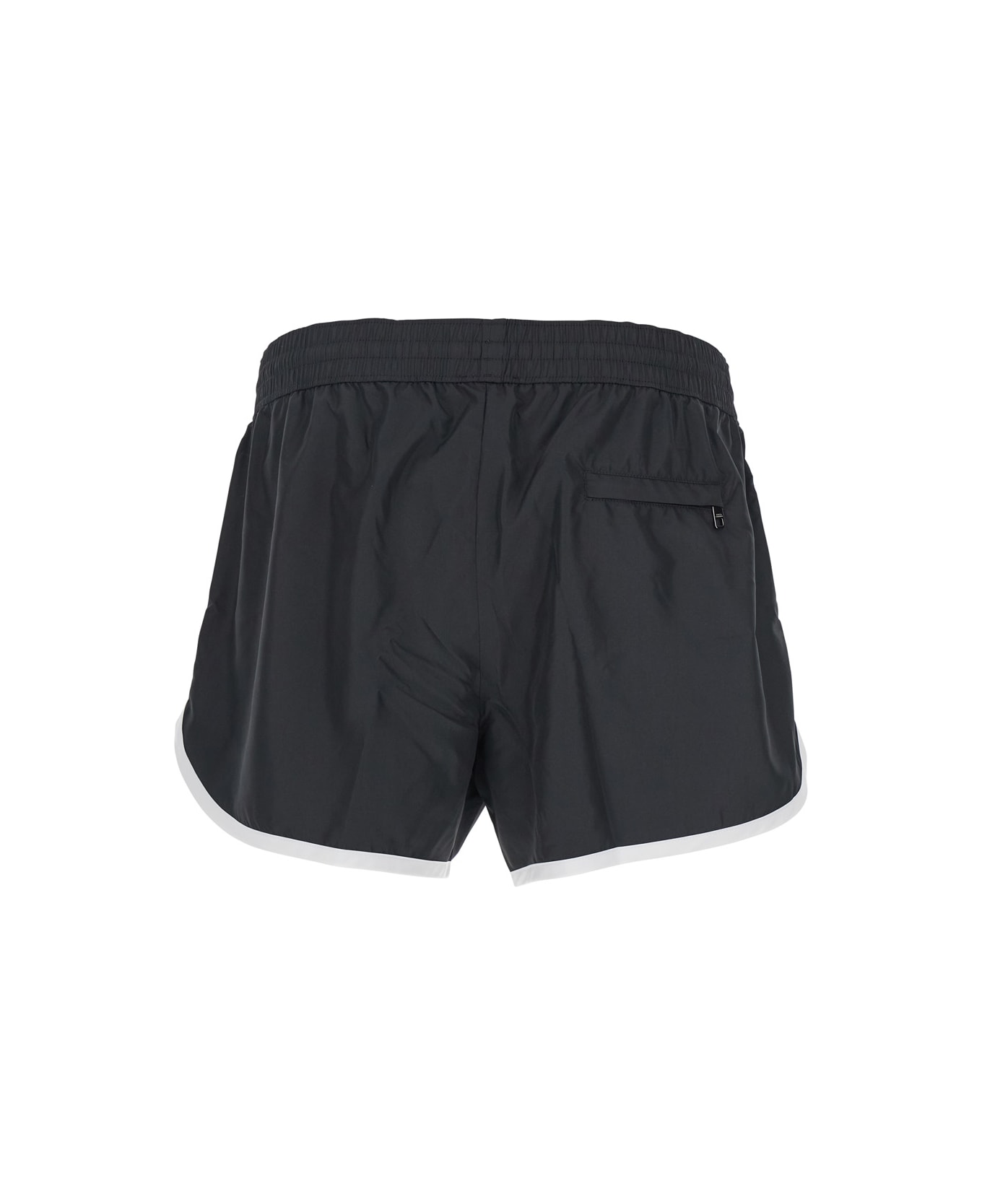 Dolce 
Gabbana Black Polyester Swimming Shorts - NEROBIANCO