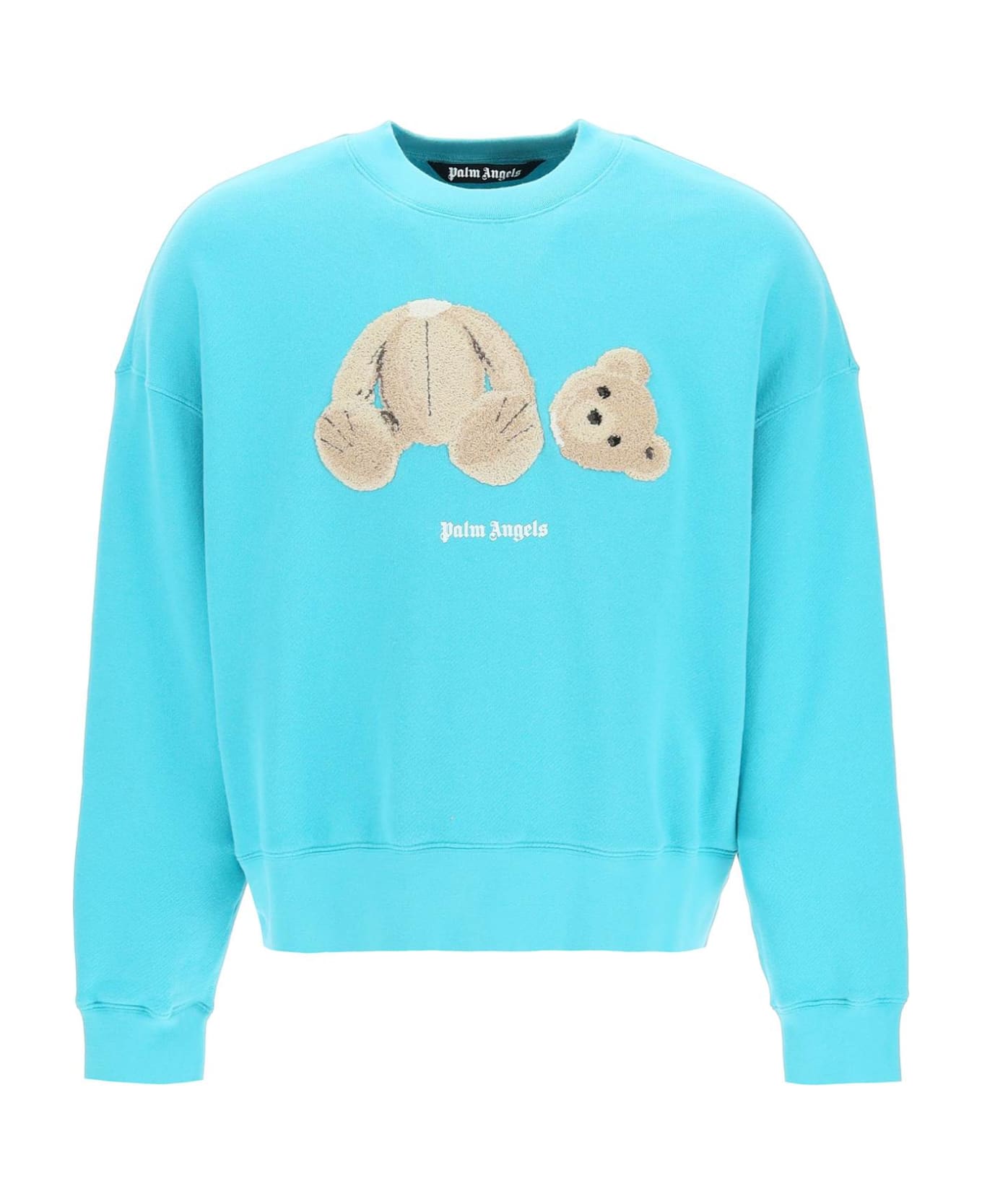 Palm Angels Teddy Bear Sweatshirt - TURQUOISE BROWN (Light blue)
