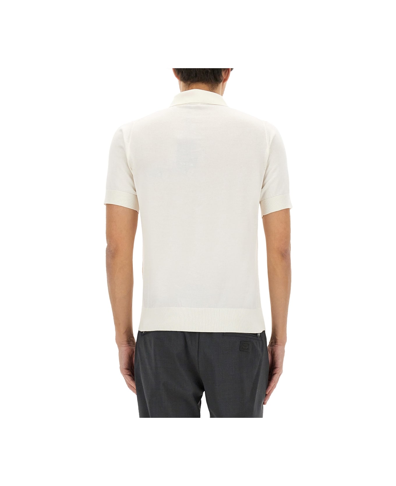 Dolce & Gabbana Polo With Logo - Bianco
