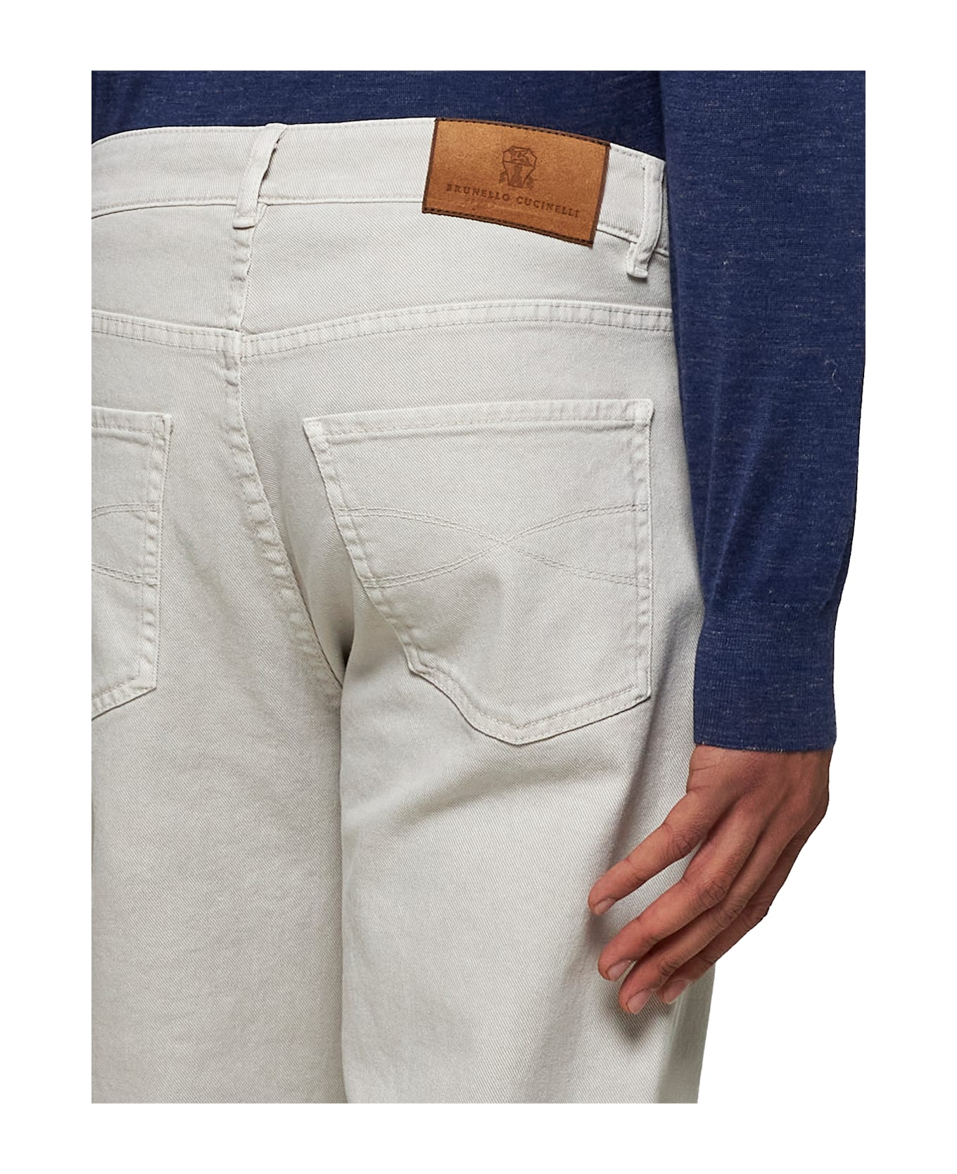 Brunello Cucinelli Light Grey Denim Jeans - JUTA