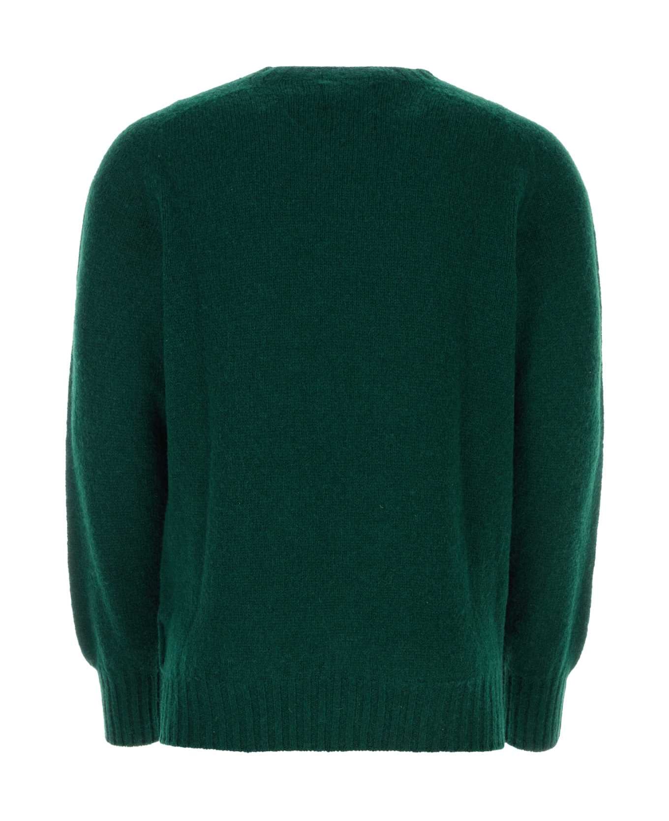 Howlin Bottle Green Wool Birthofthecool Sweater - FOREST
