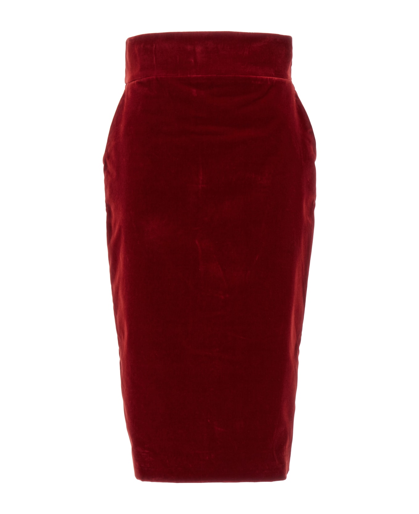 Alexandre Vauthier Velvet Midi Skirt - Red スカート