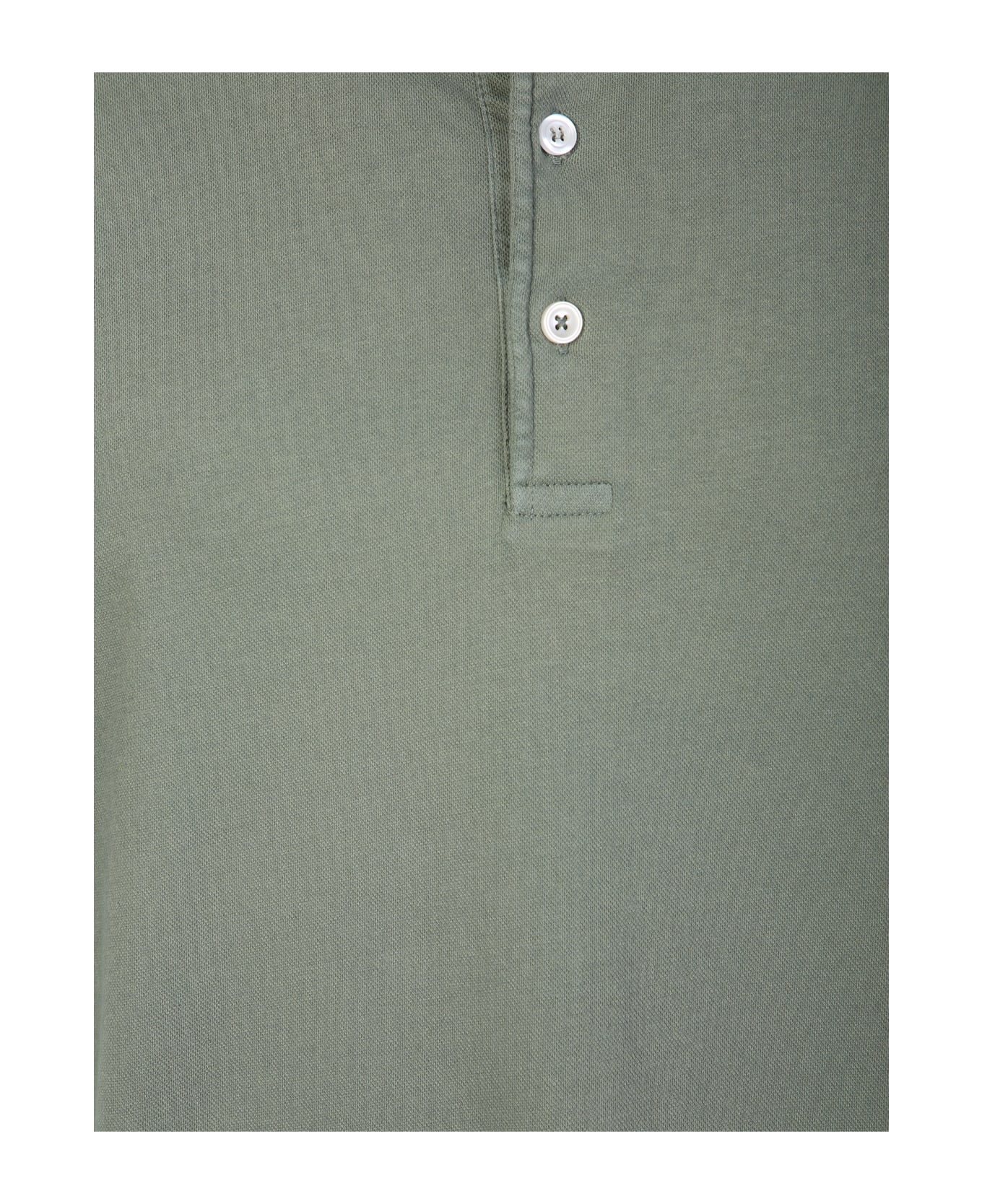 Original Vintage Style Military Green Polo Shirt - Green