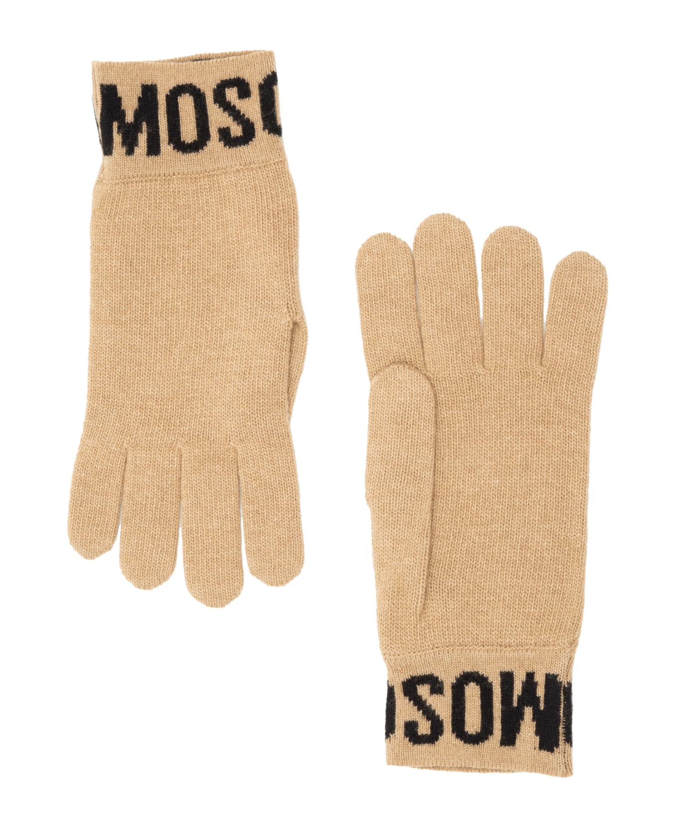 Moschino Cashmere Gloves - Beige