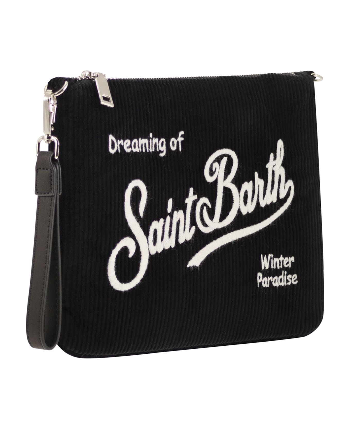 MC2 Saint Barth Pochette Bag With Shoulder Strap - Black