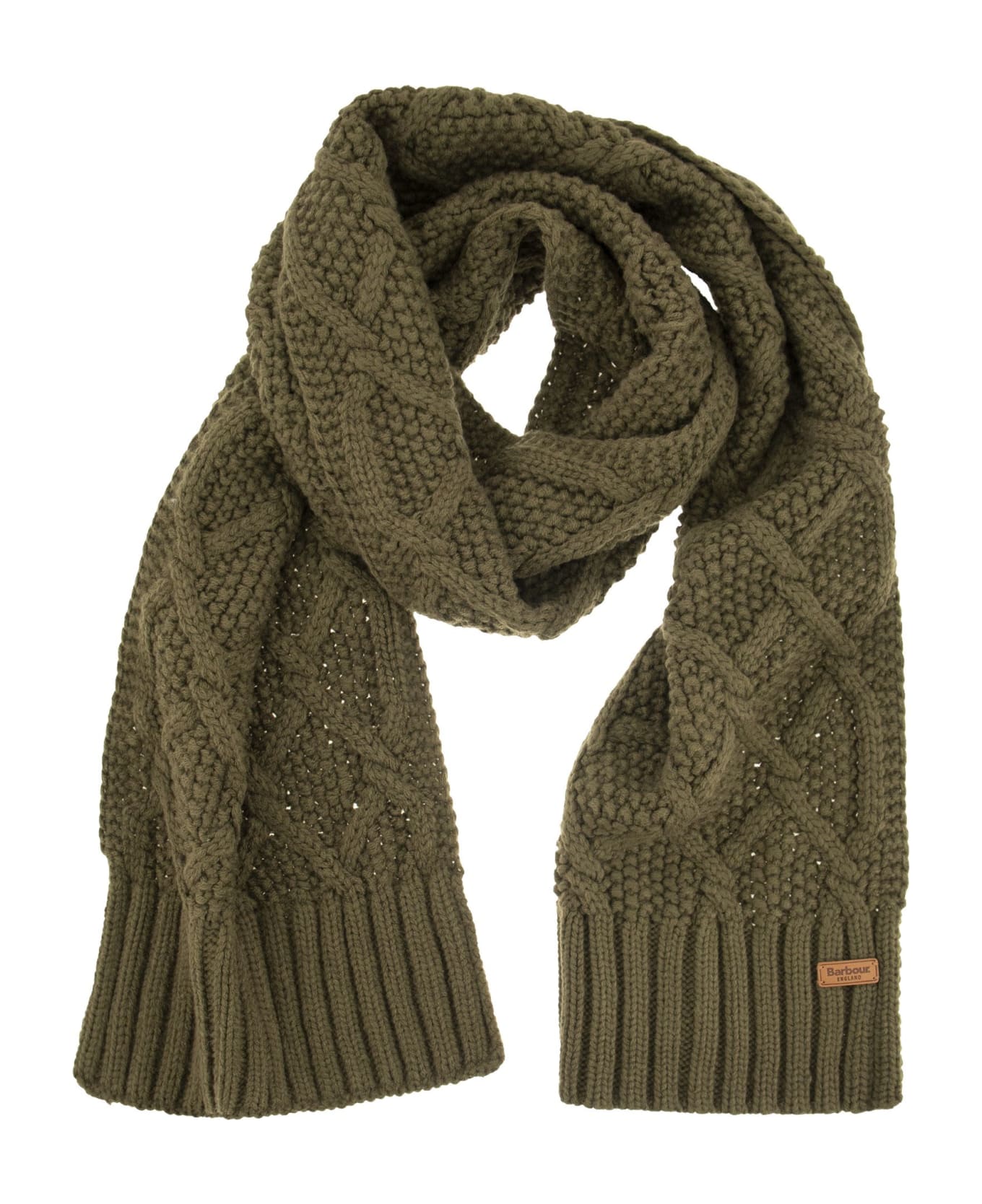 Barbour Ridley Cap And Scarf Set - Olive スカーフ＆ストール