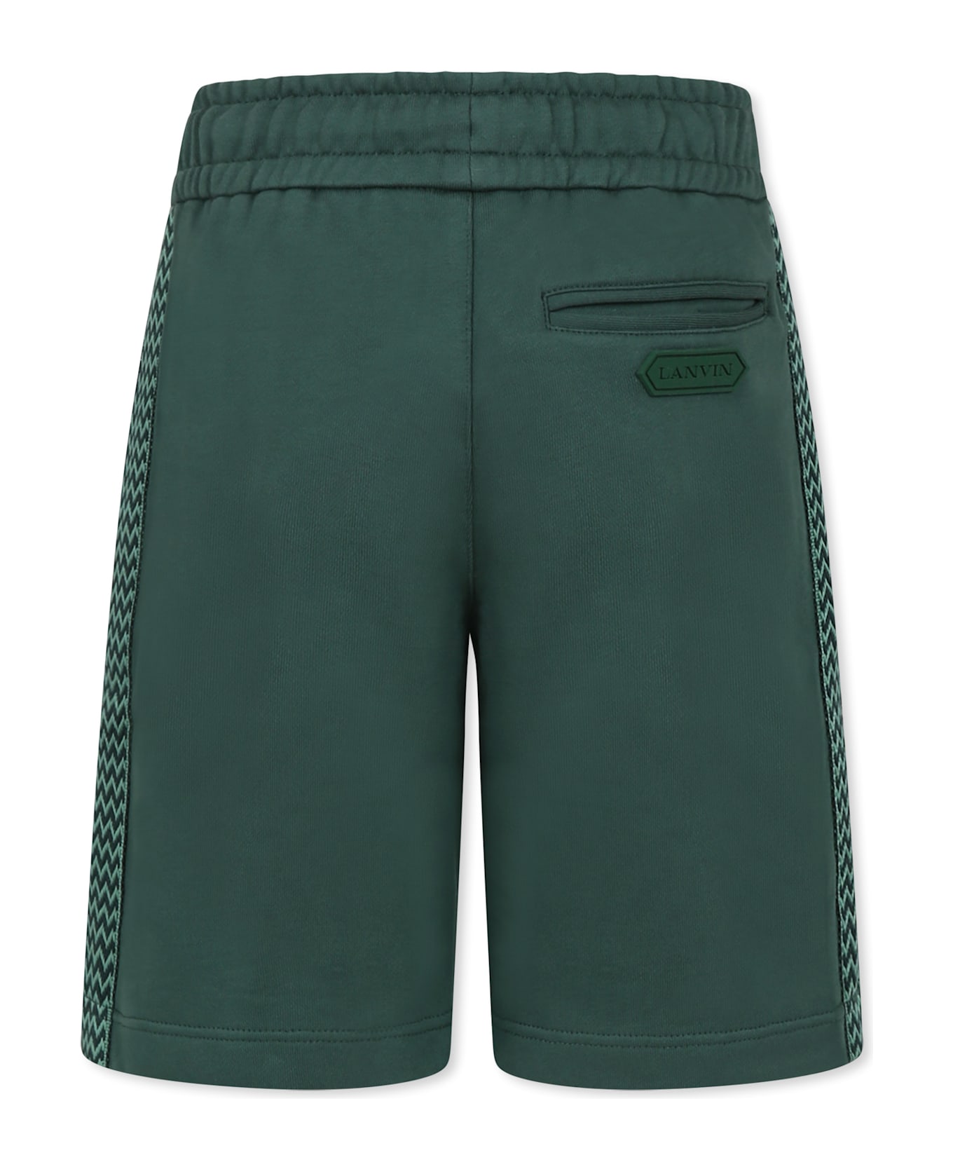 Lanvin Green Shorts For Boy With Logo - Green