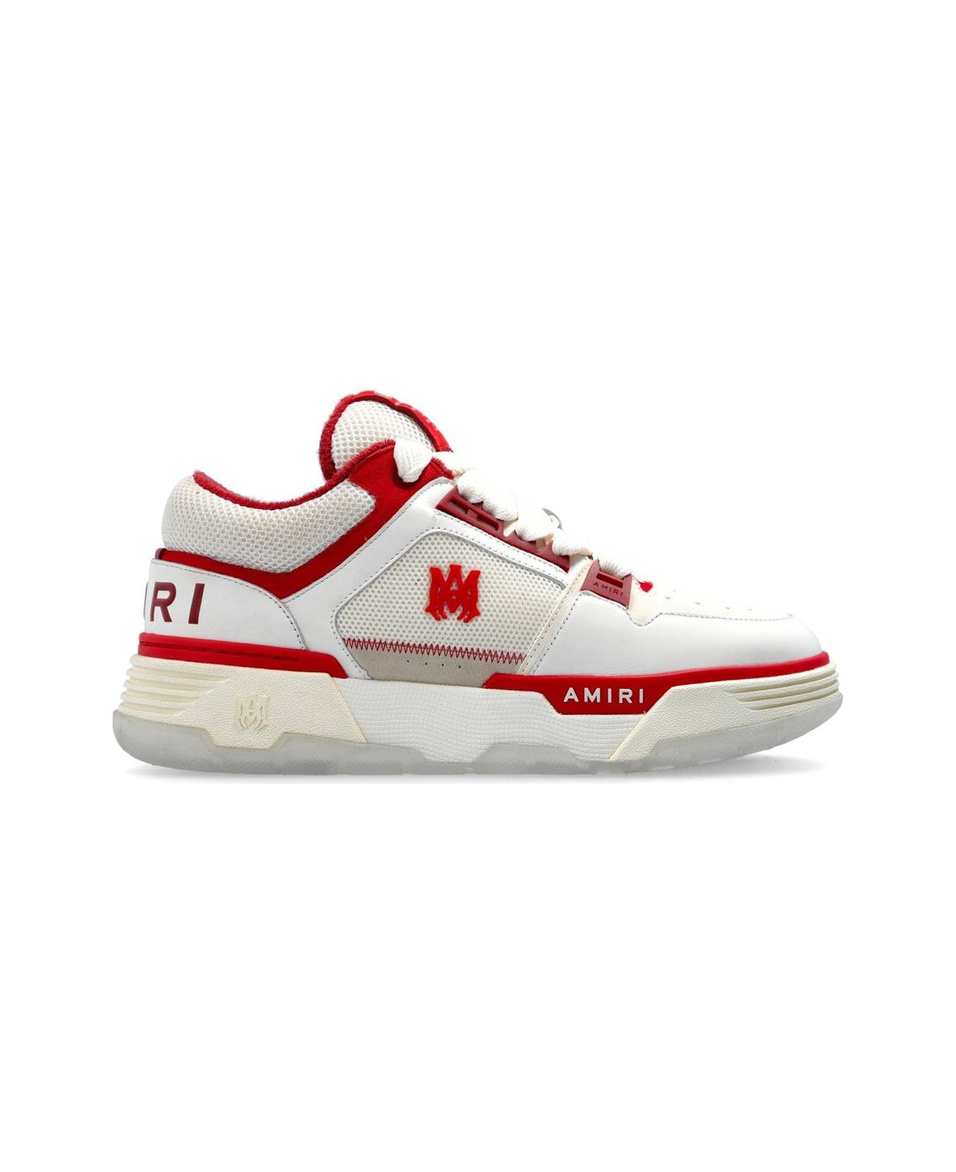 AMIRI Ma-1 Lace-up Sneakers - WHITE/RED