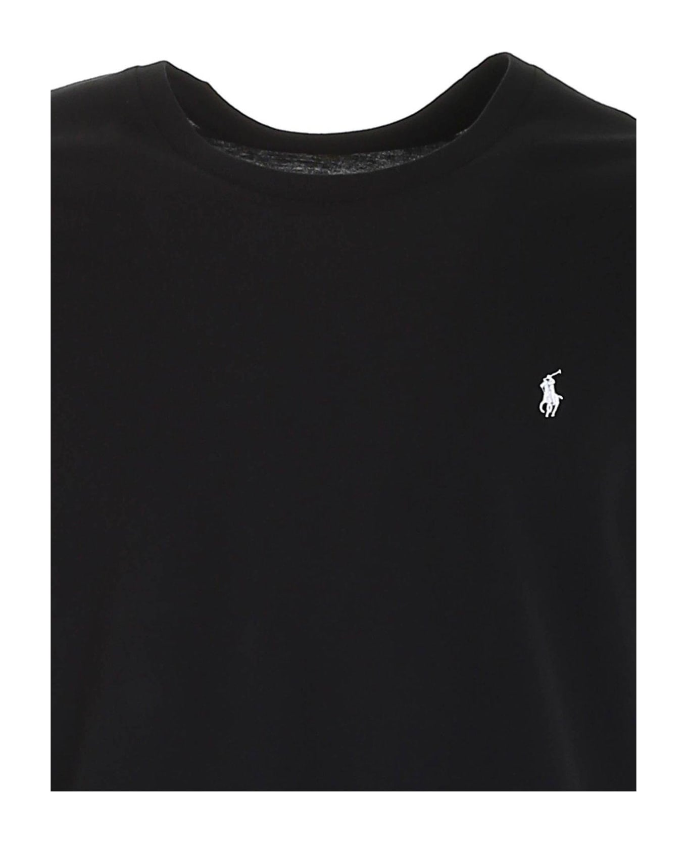 Polo Ralph Lauren Logo Embroidered Crewneck T-shirt - Nero