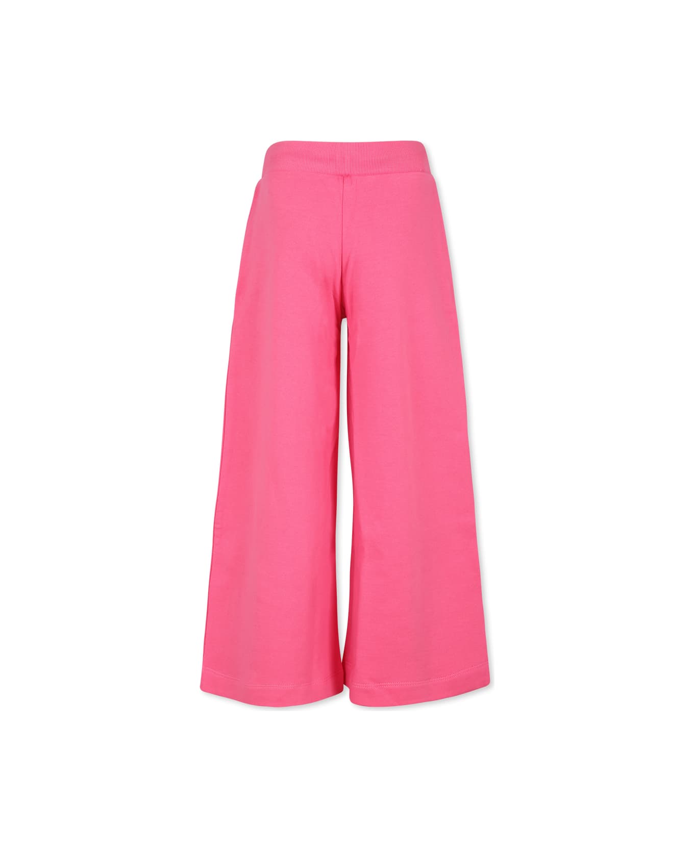 Diesel Pink Trousers For Girl With Logo - Pink ボトムス