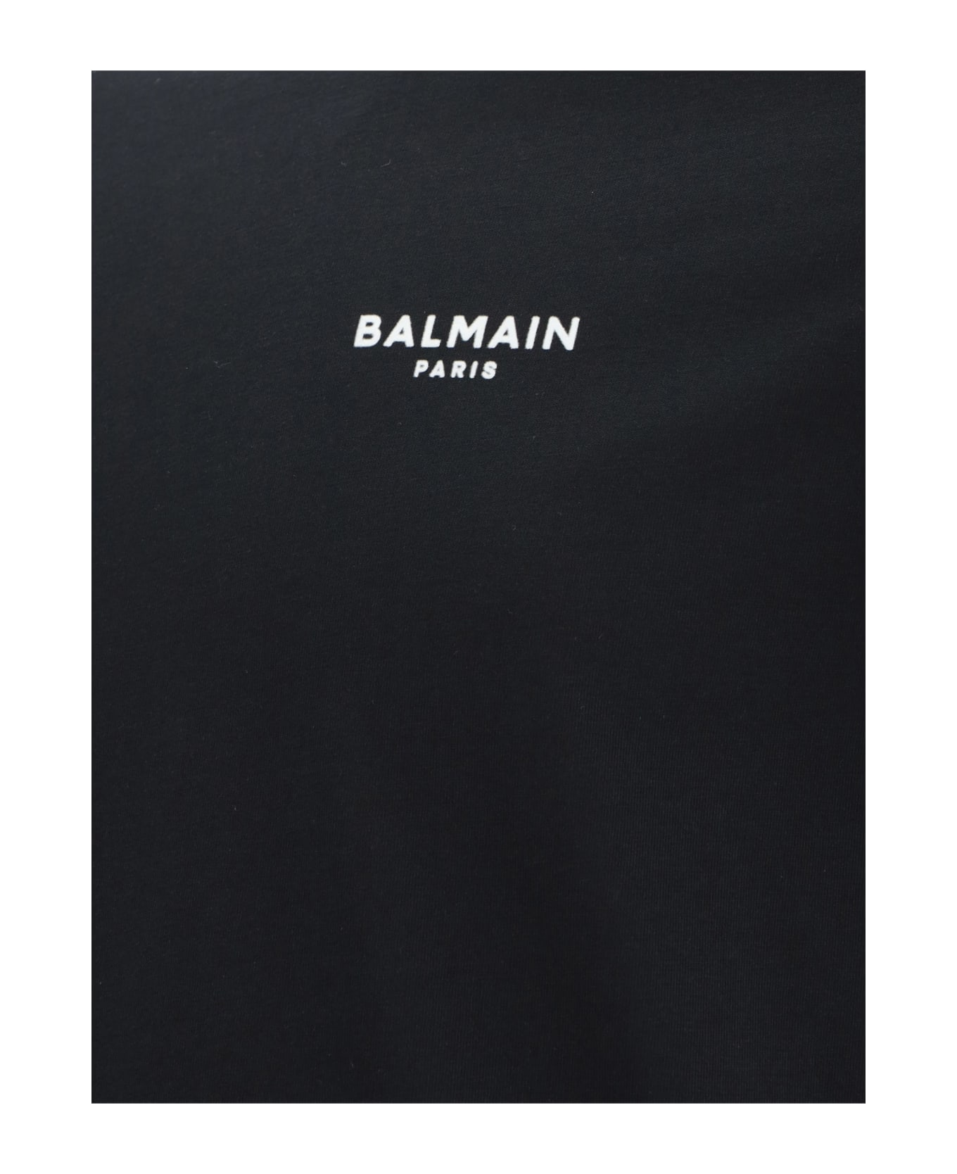 Balmain Cotton Crew-neck T-shirt - Noir/blanc
