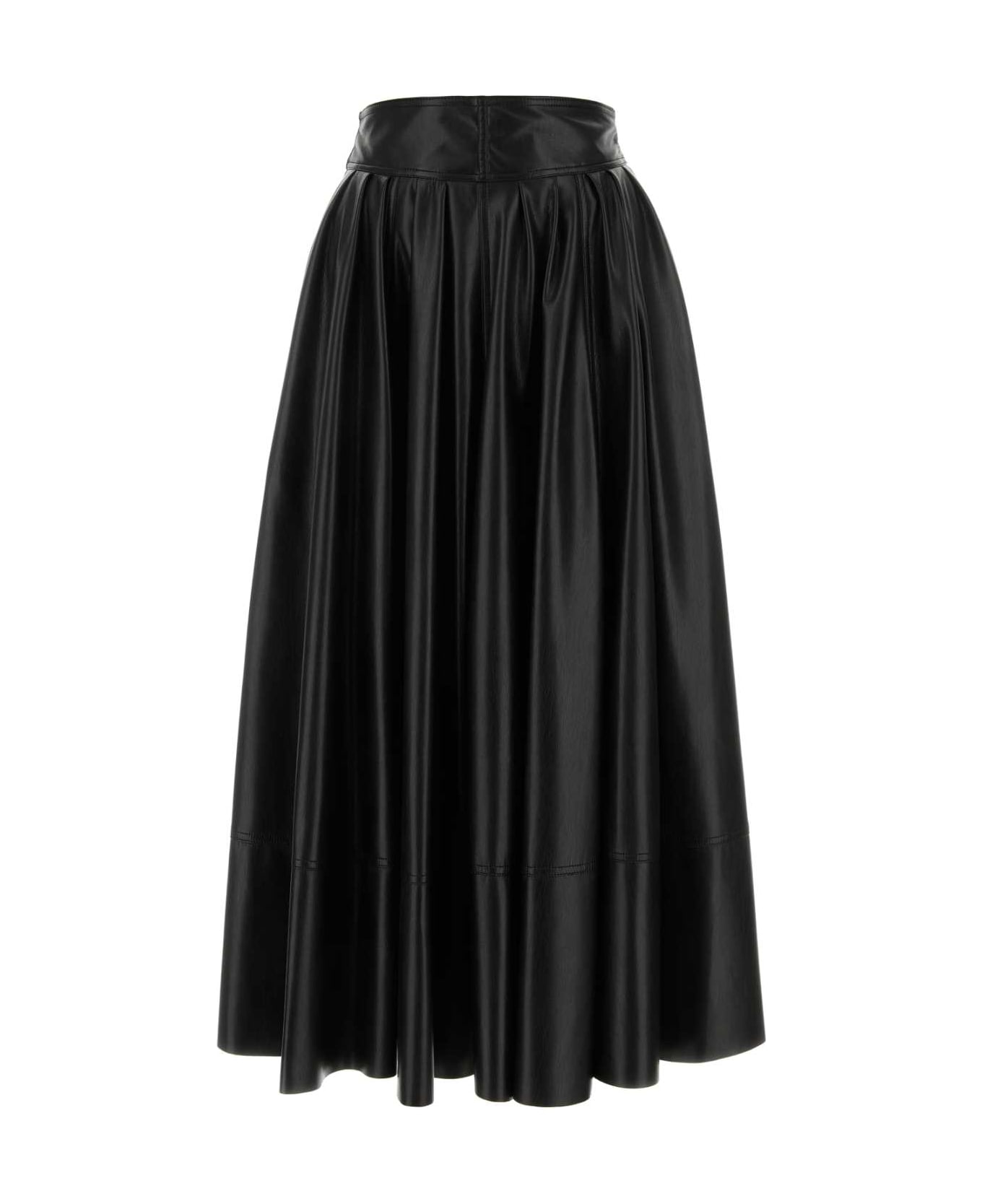 Philosophy di Lorenzo Serafini Black Synthetic Leather Skirt - NERO スカート