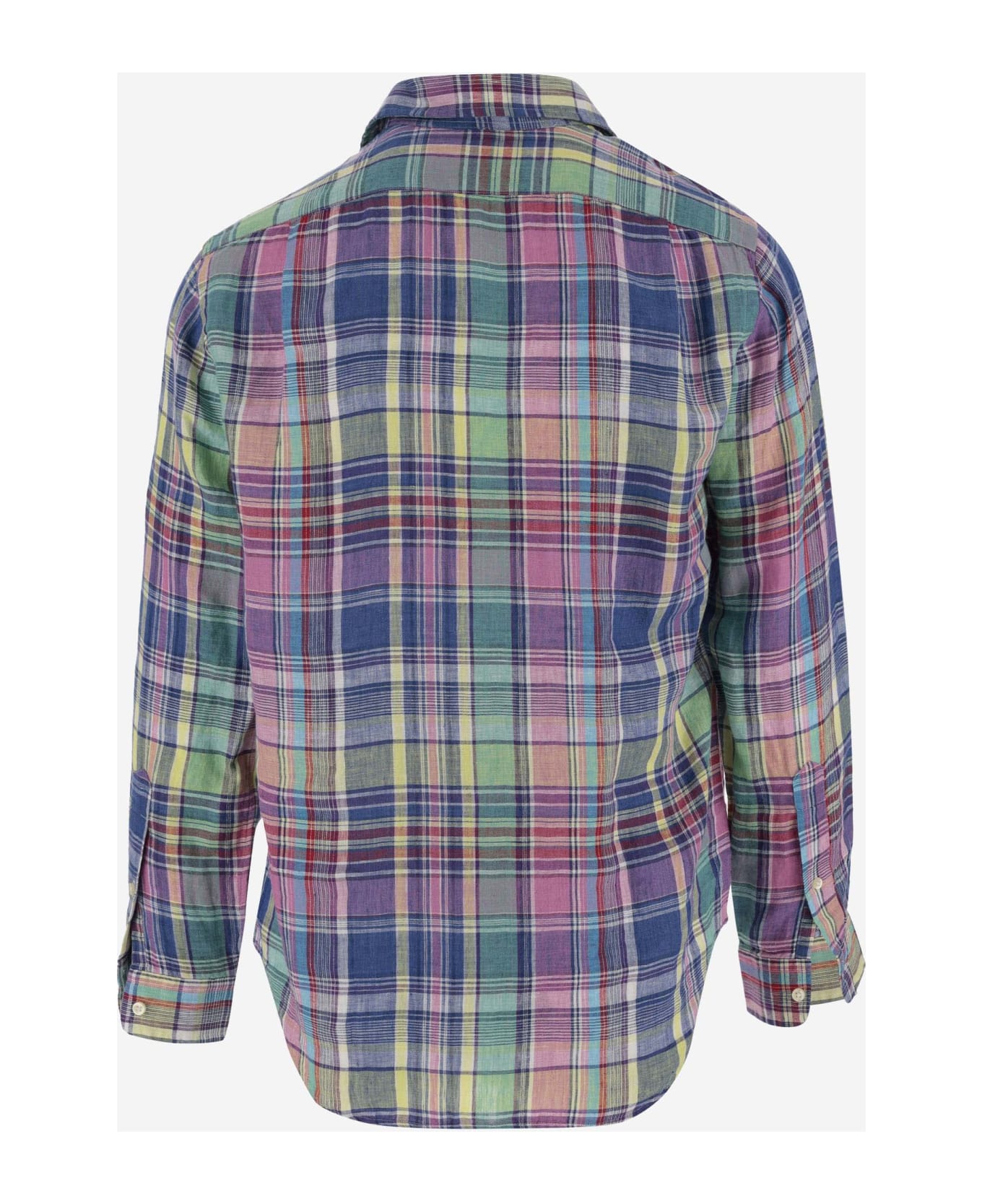 Ralph Lauren Linen Shirt With Check Pattern - Red シャツ
